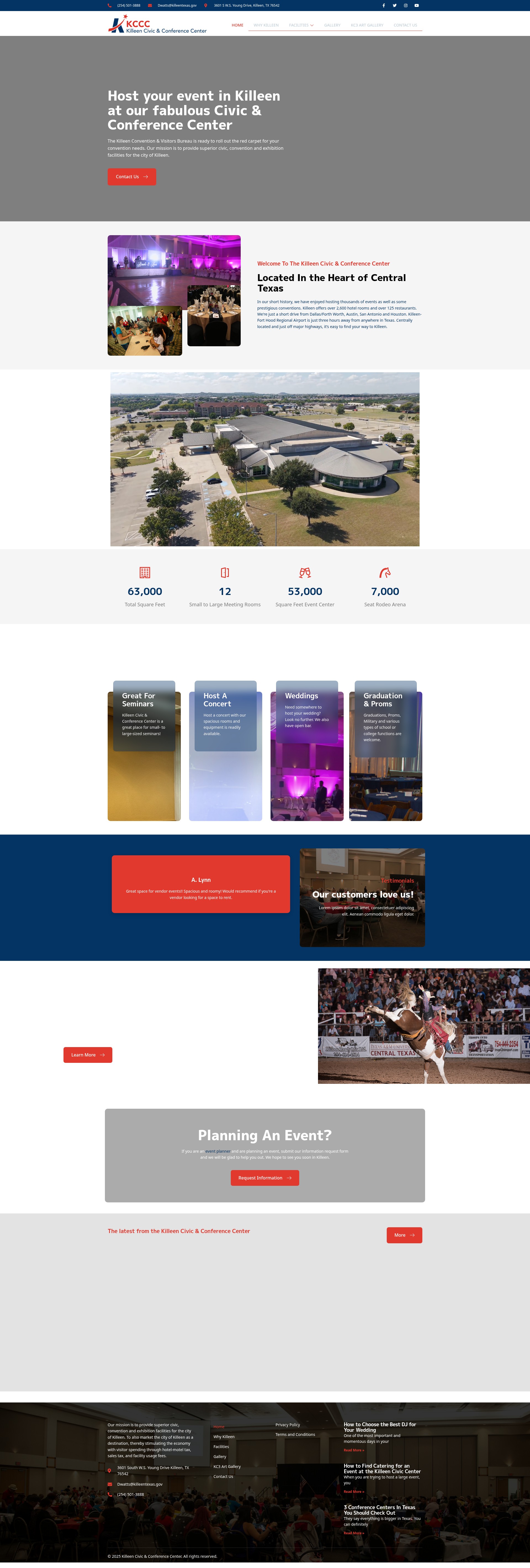 Screenshot of killeenciviccenter.com