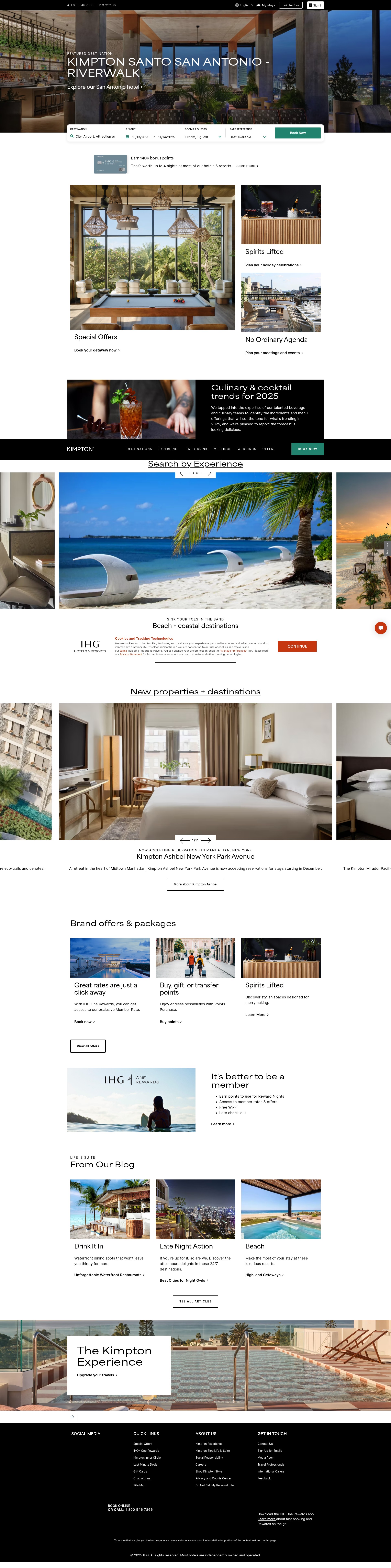 Screenshot of kimptonhotels.com