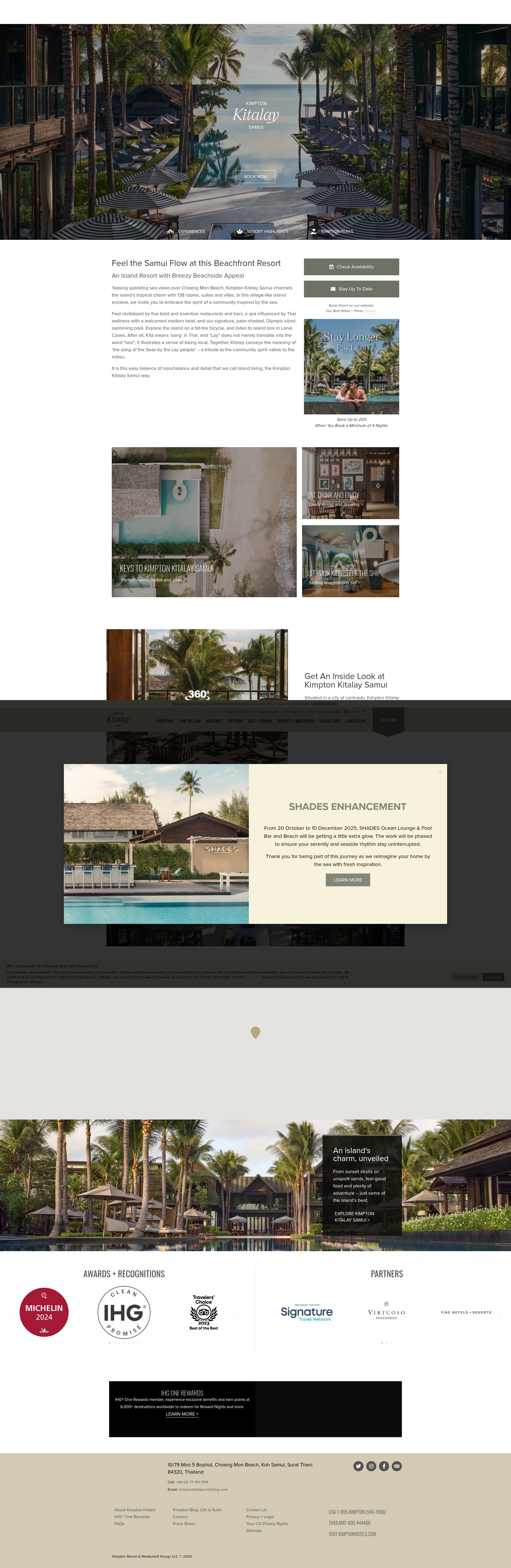 Screenshot of kimptonkitalaysamui.com