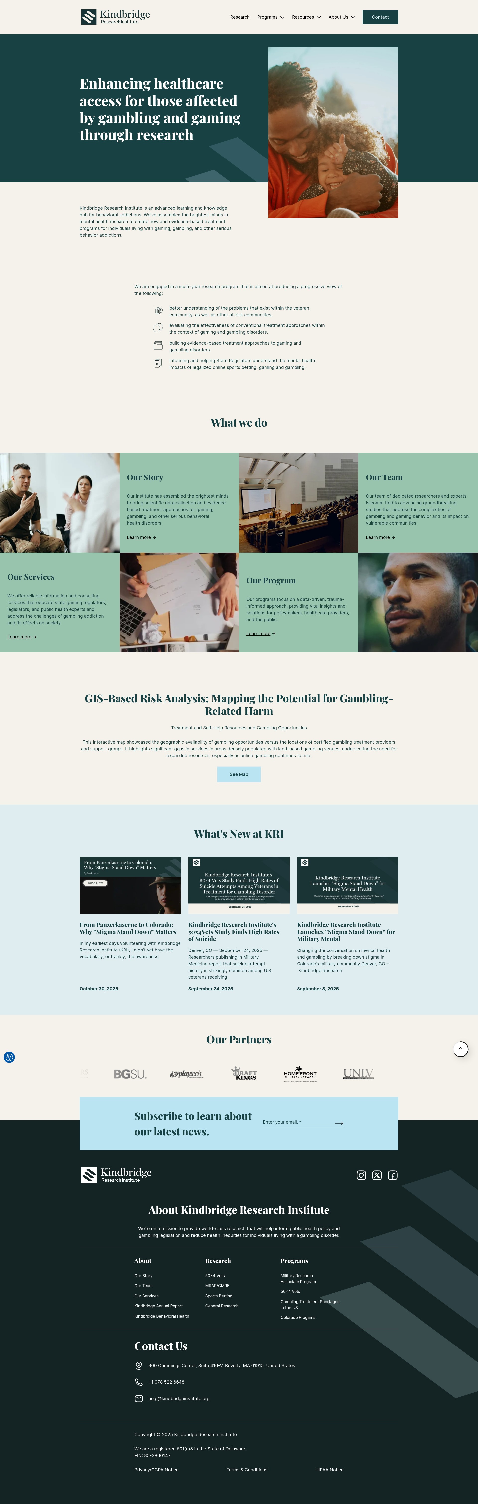 Screenshot of kindbridgeinstitute.org