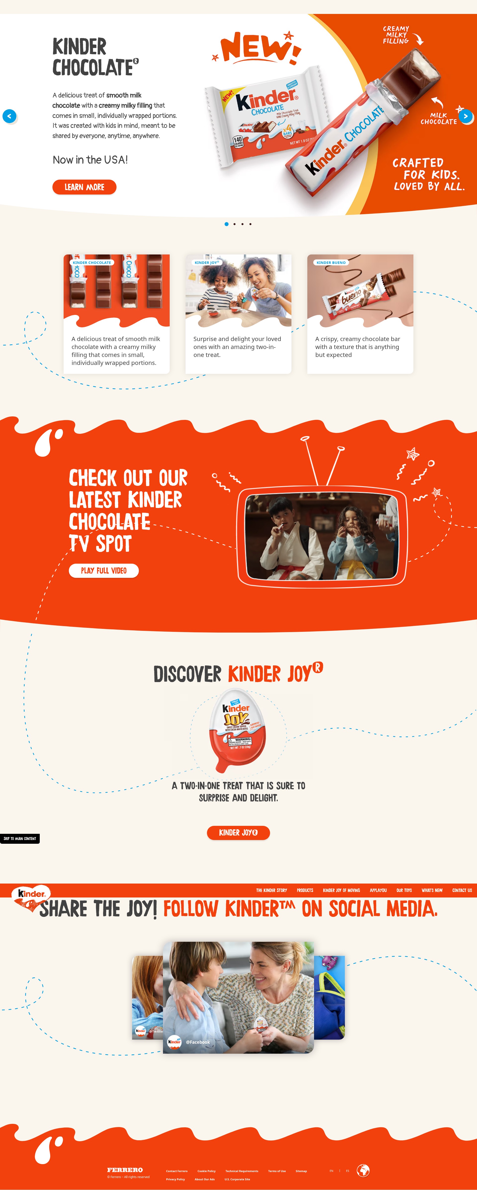 Screenshot of kinder.com