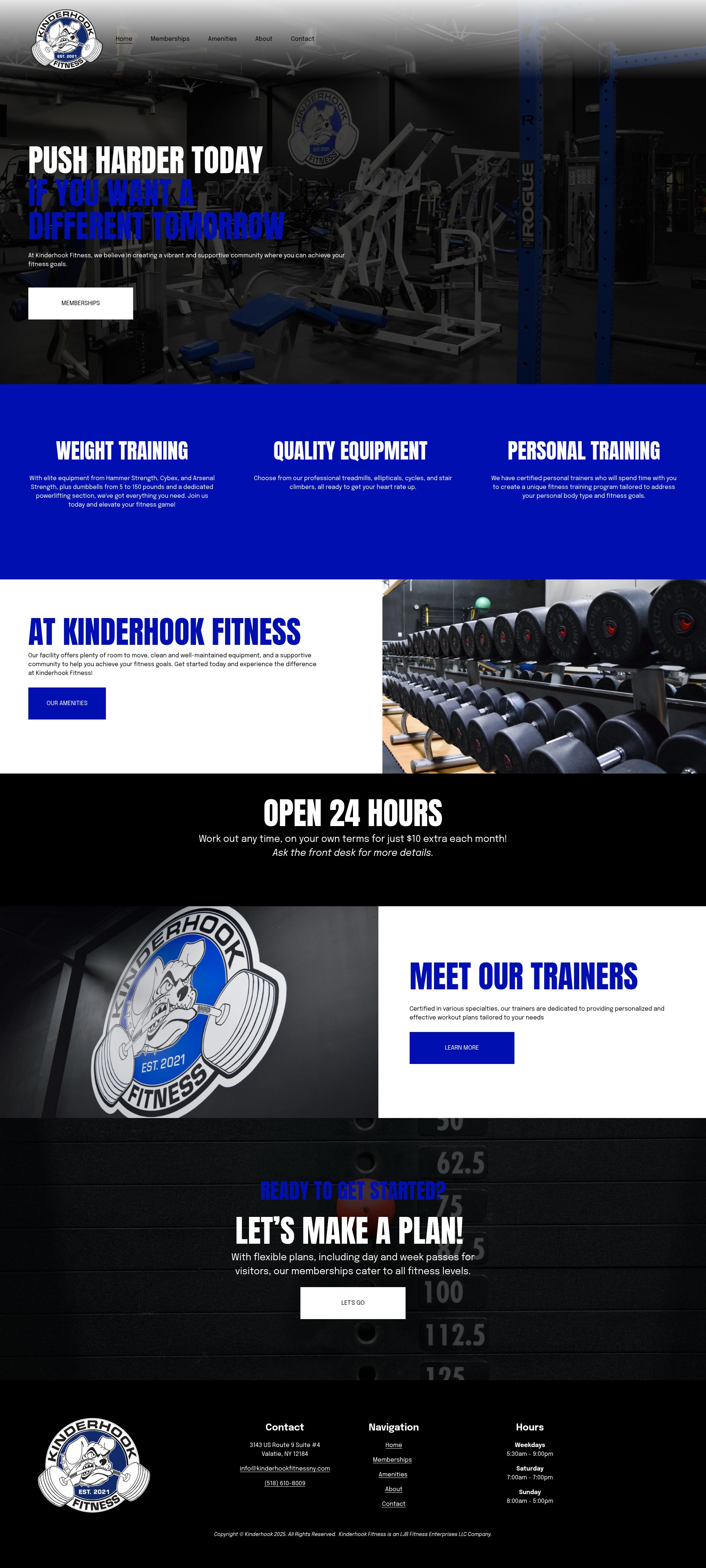 Screenshot of kinderhookfitnessny.com