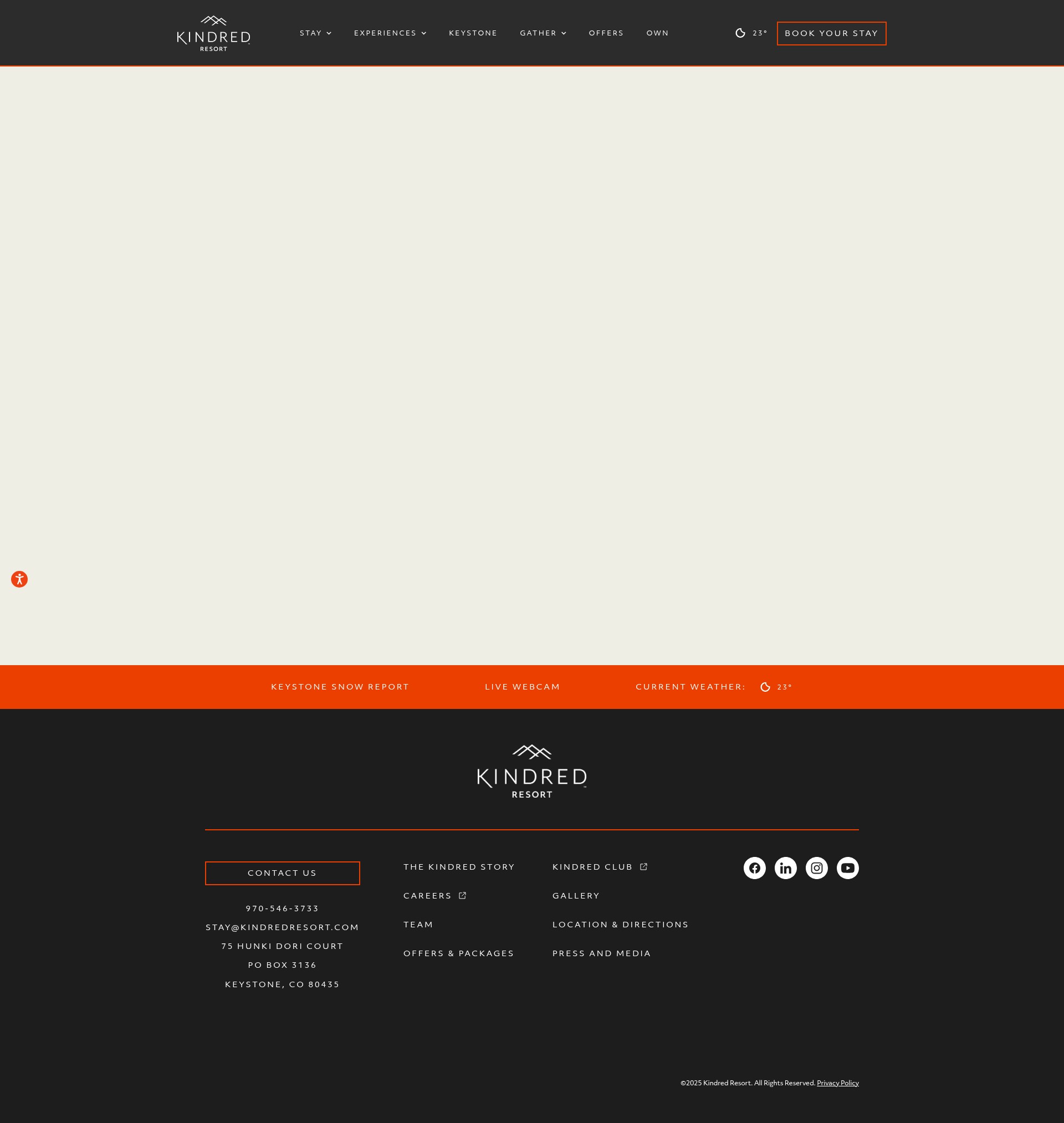 Screenshot of kindredresort.com
