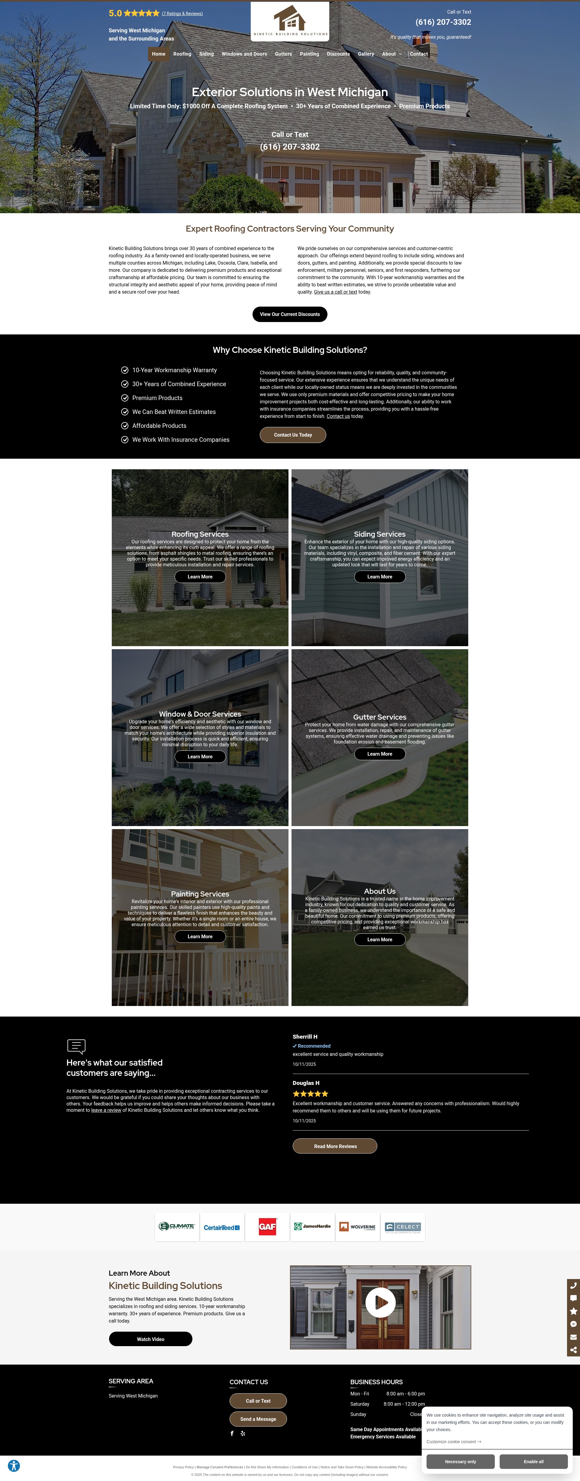 Screenshot of kineticbuildingsolutions.net