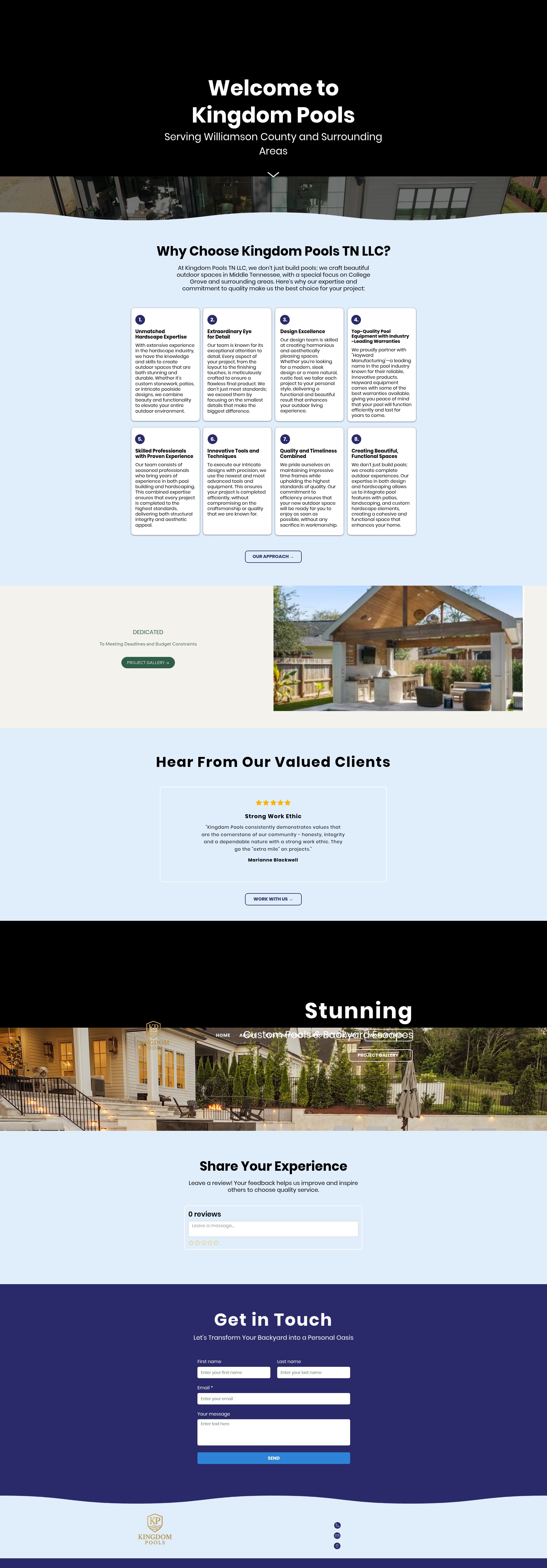 Screenshot of kingdompoolstn.com