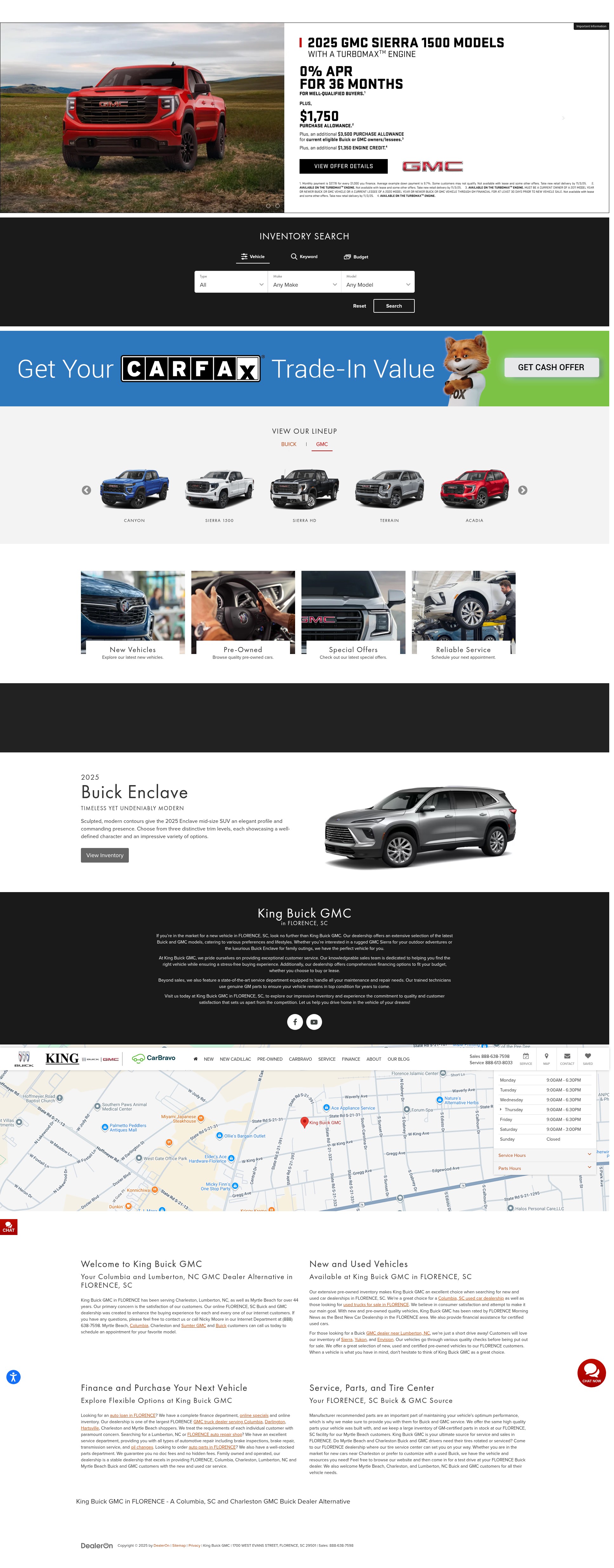 Screenshot of kingflorencegm.com