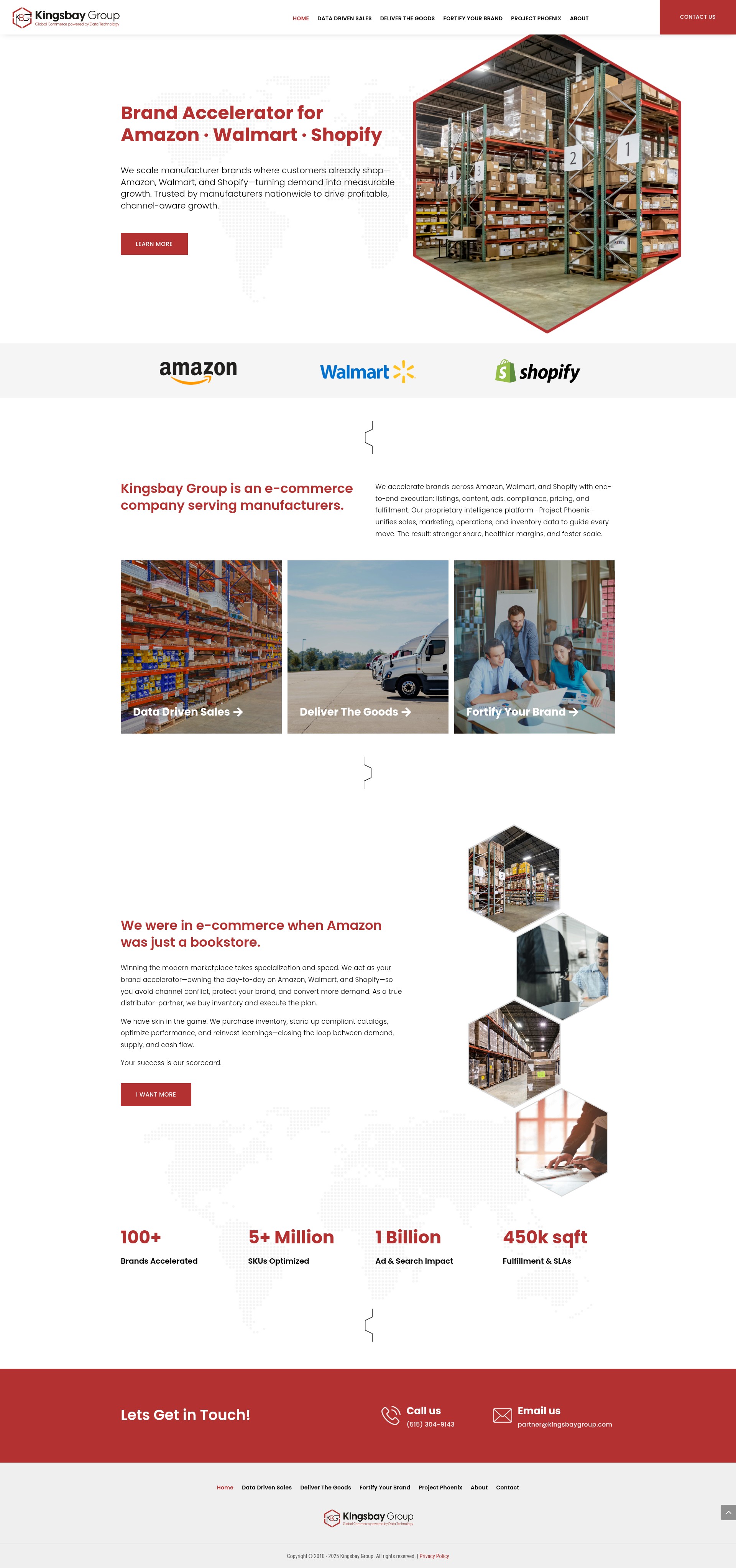 Screenshot of kingsbaygroup.com