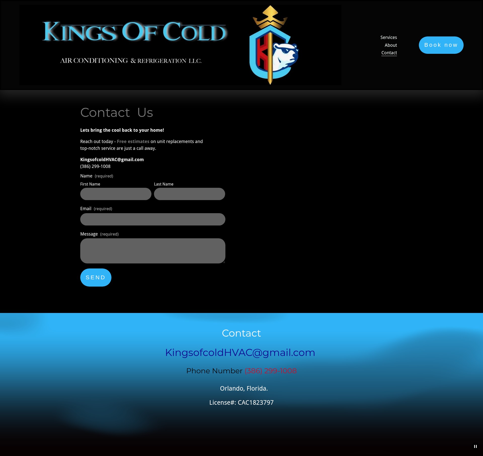 Screenshot of kingsofcold.com