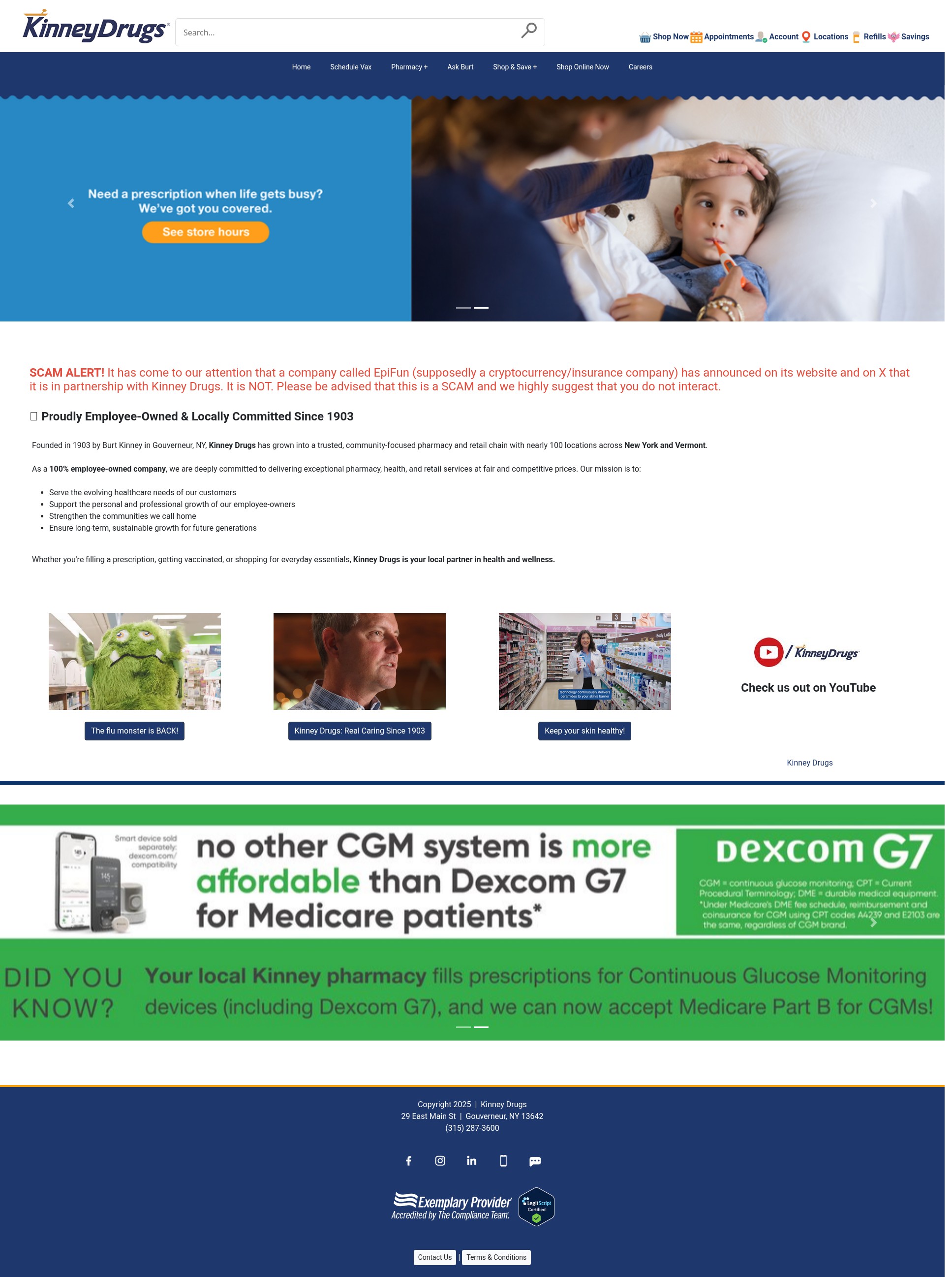 Screenshot of kinneydrugs.com