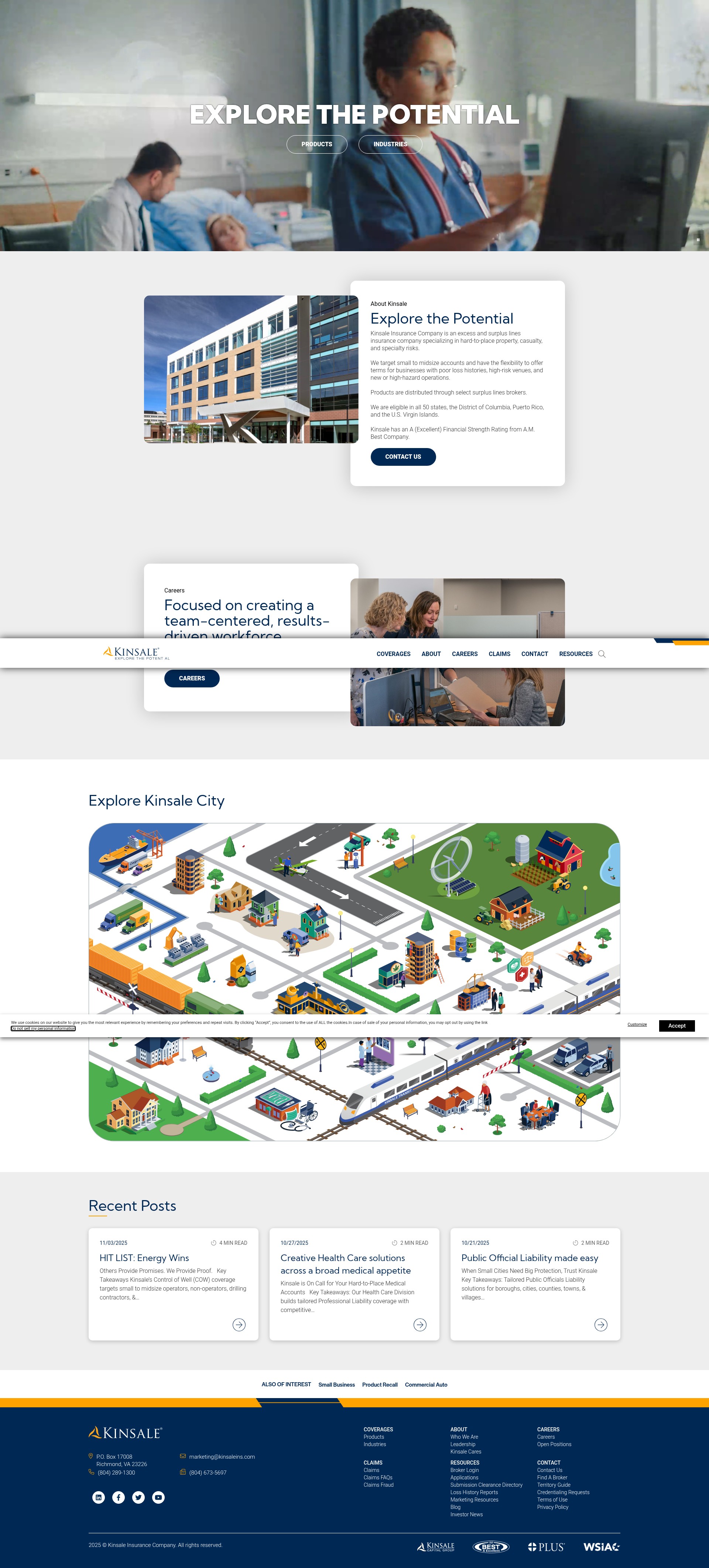Screenshot of kinsaleins.com
