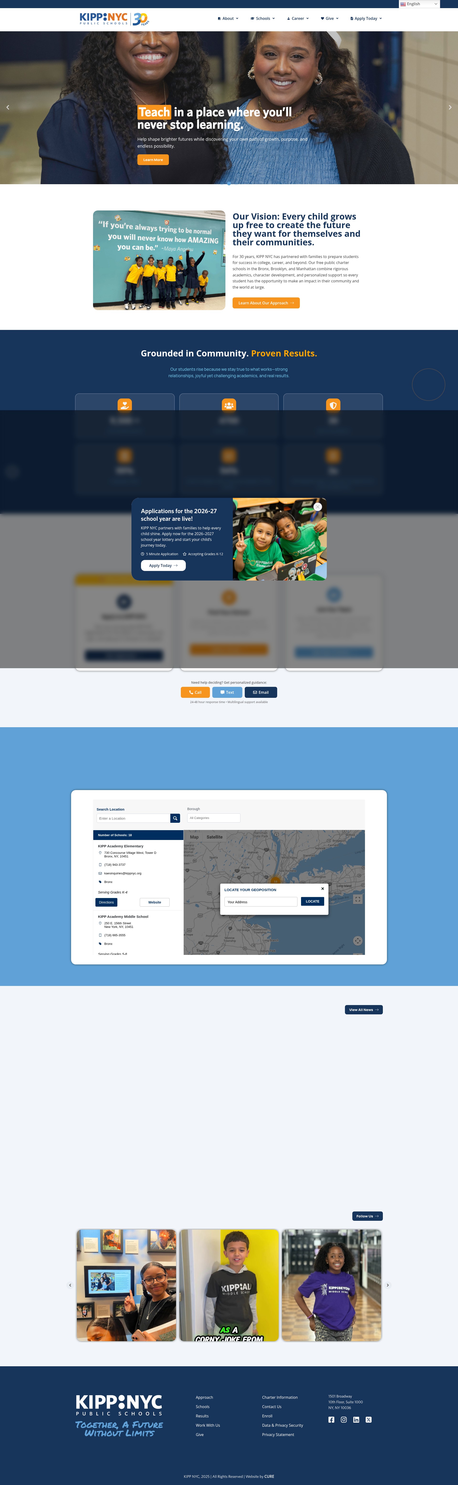 Screenshot of kippnyc.org