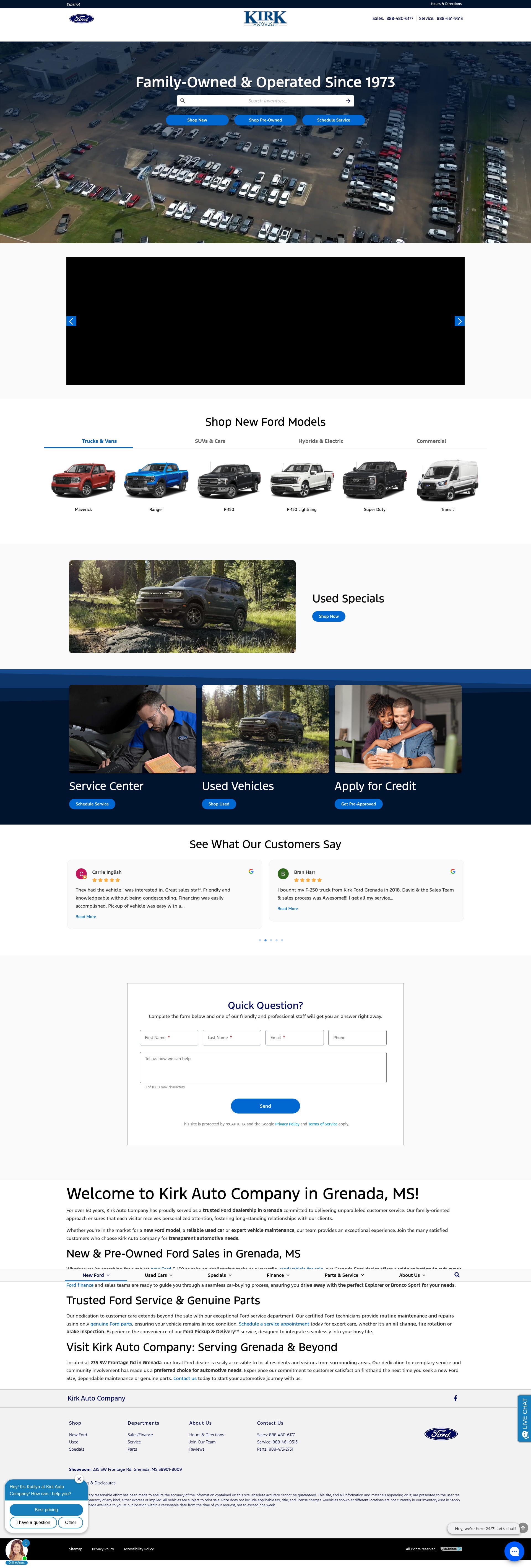 Screenshot of kirkautoco.com