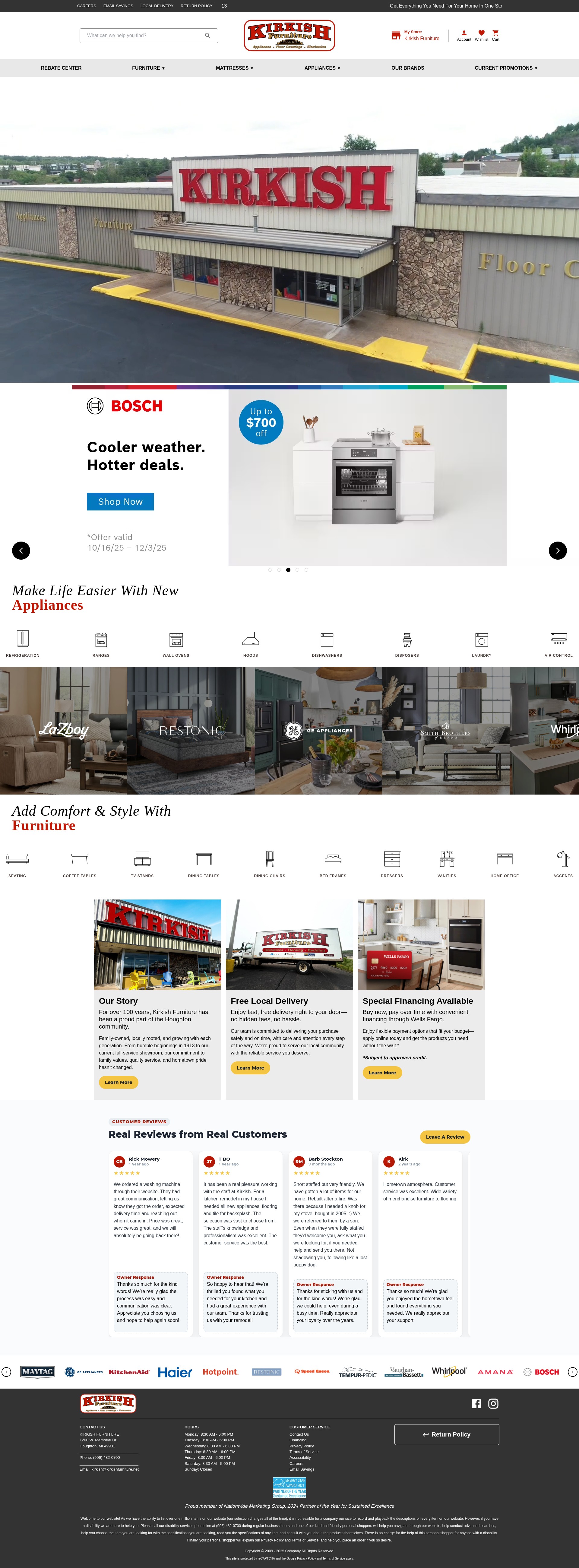 Screenshot of kirkishfurn.com