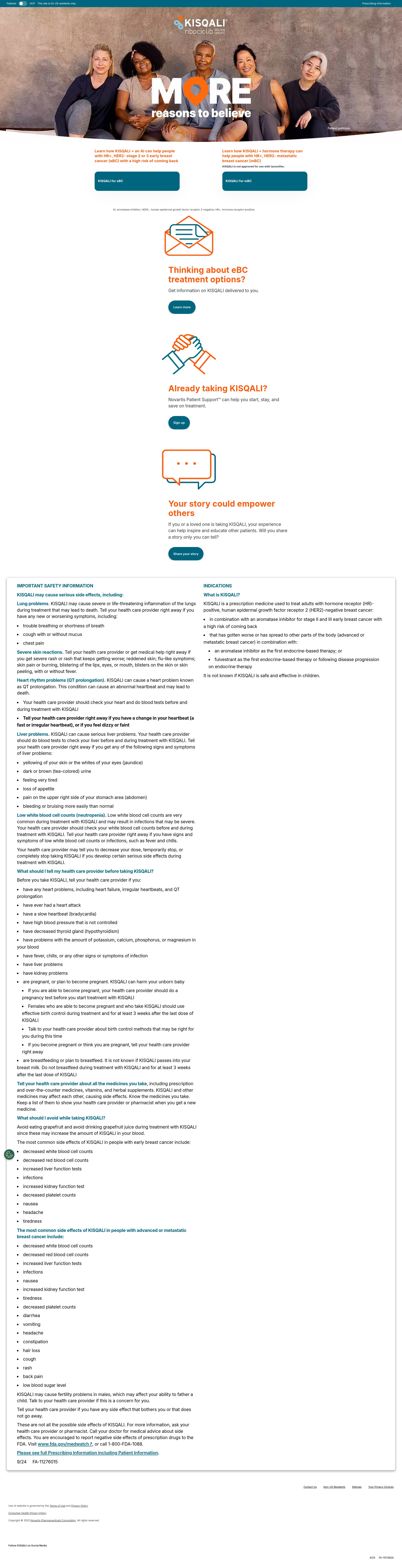 Screenshot of kisqali.com
