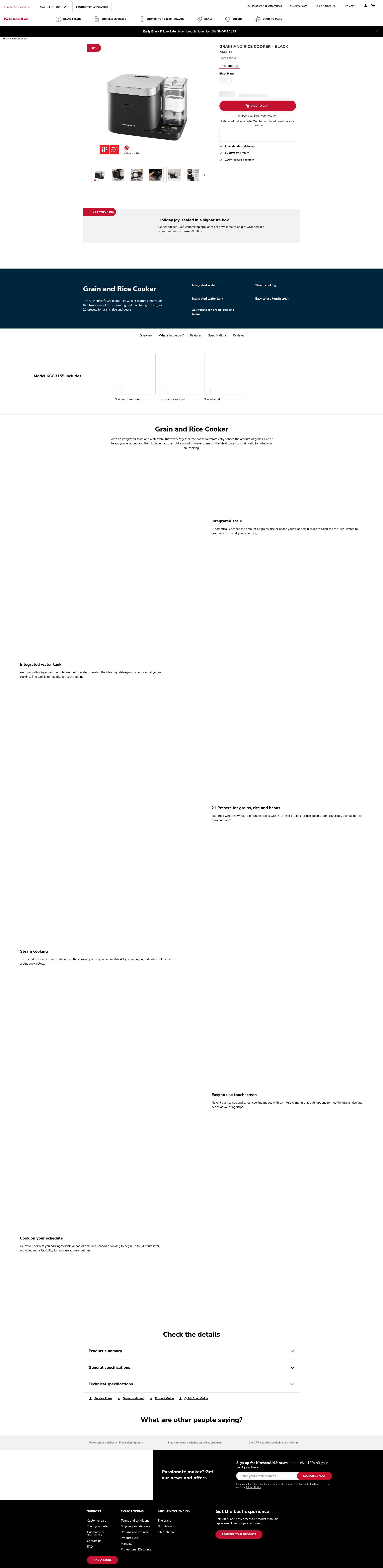 Screenshot of kitchenaid.com