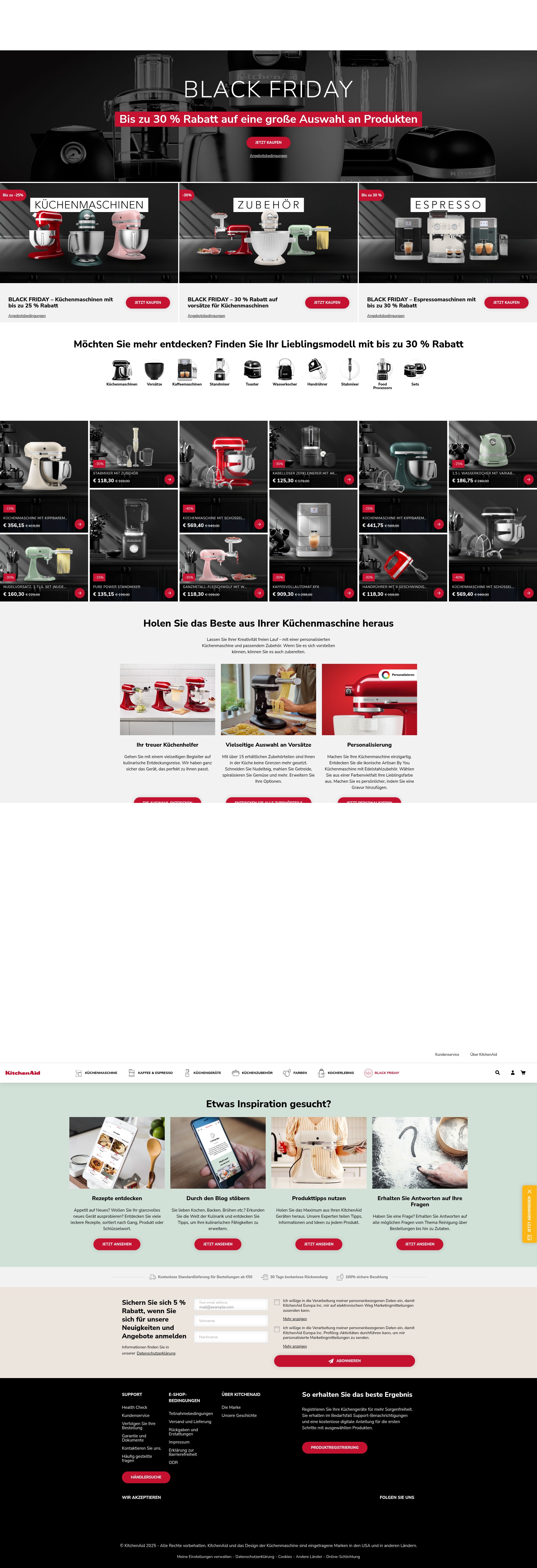 Screenshot of kitchenaid.de
