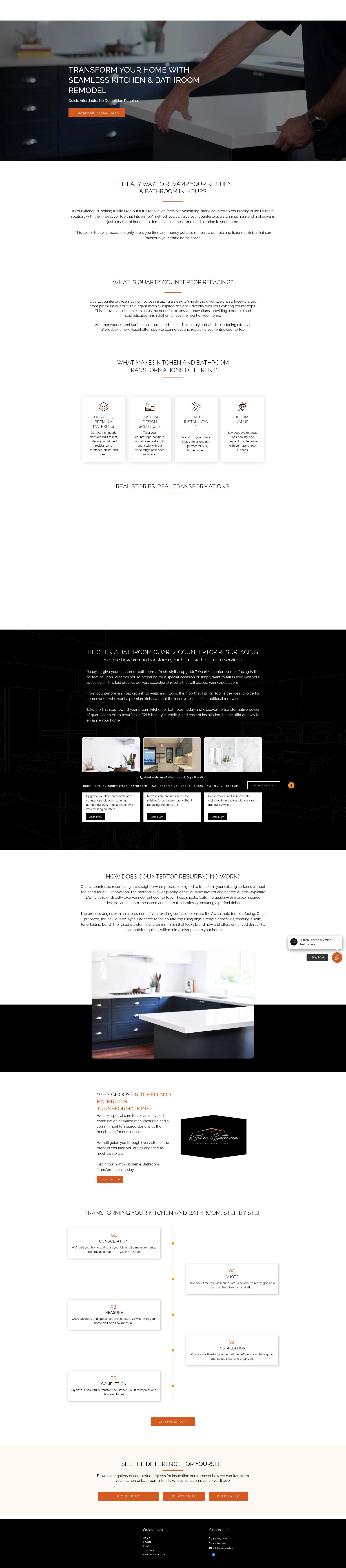 Screenshot of kitchenandbathroomtransformations.com