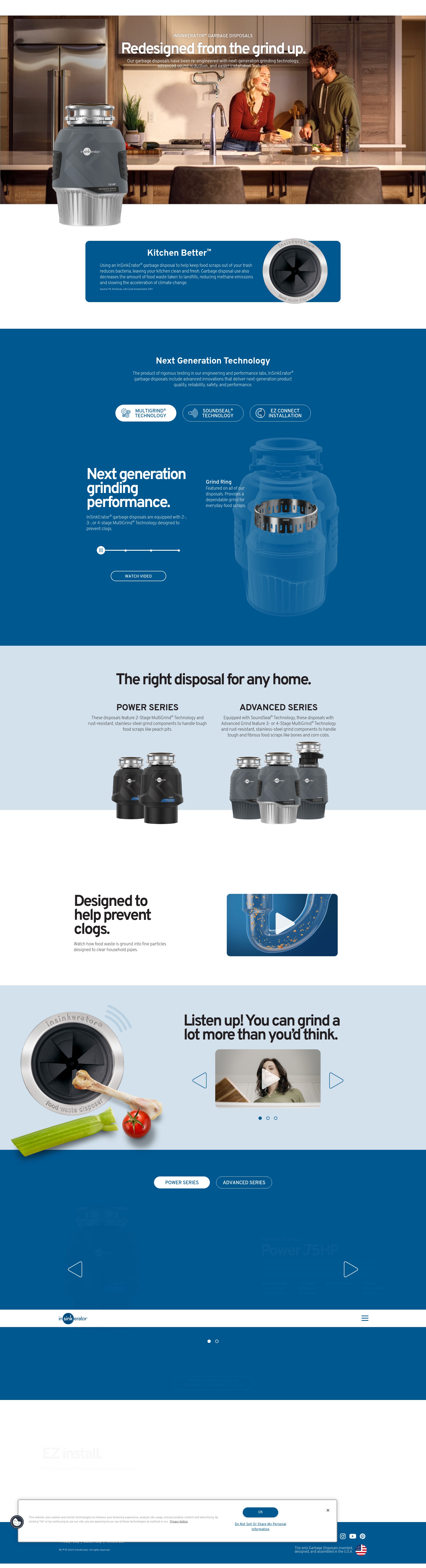 Screenshot of kitchenbetter.insinkerator.com