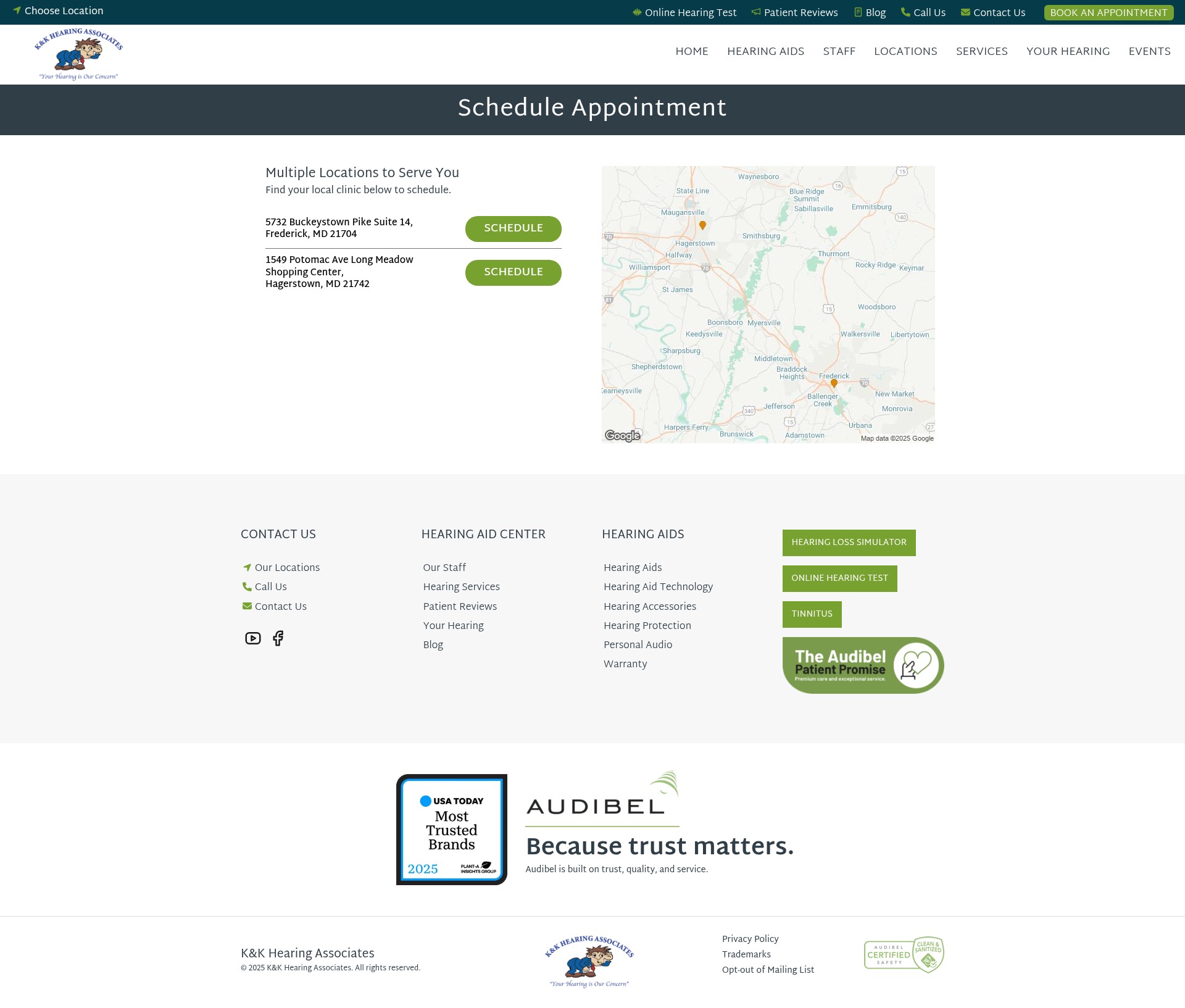 Screenshot of kkhearing.com
