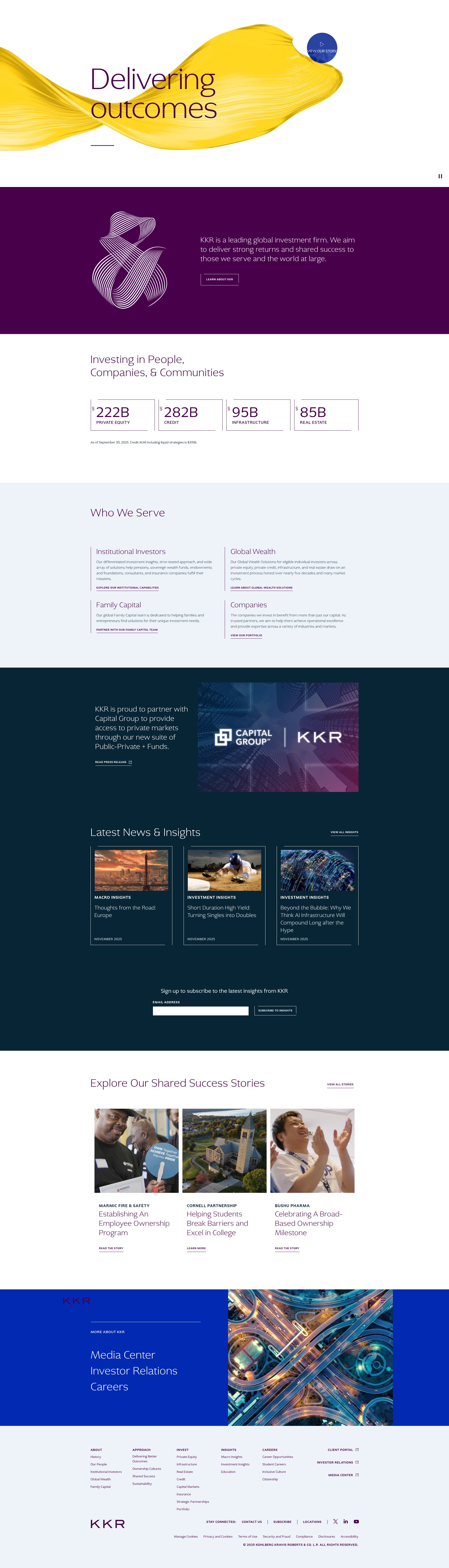 Screenshot of kkr.com