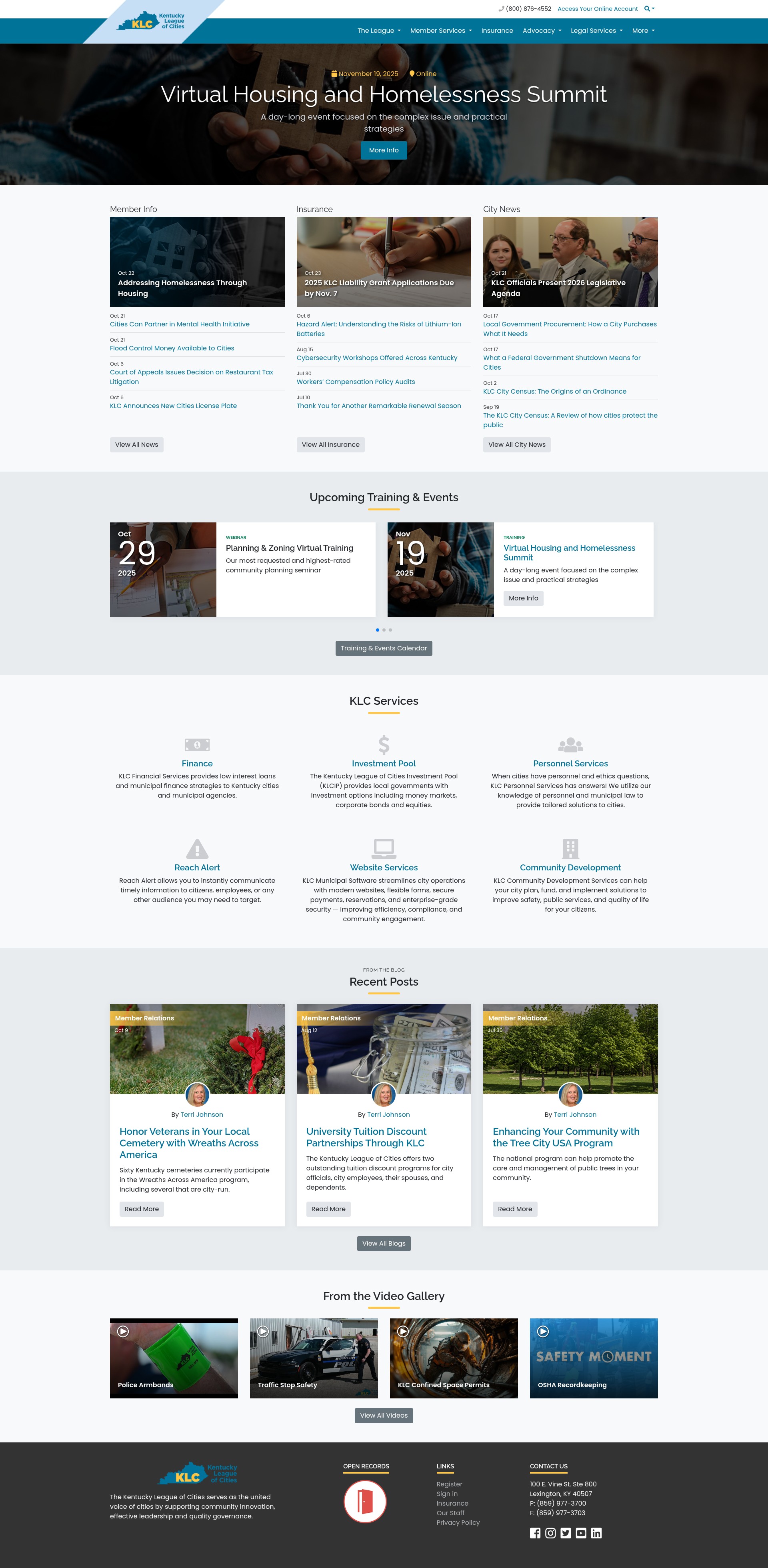 Screenshot of klc.org