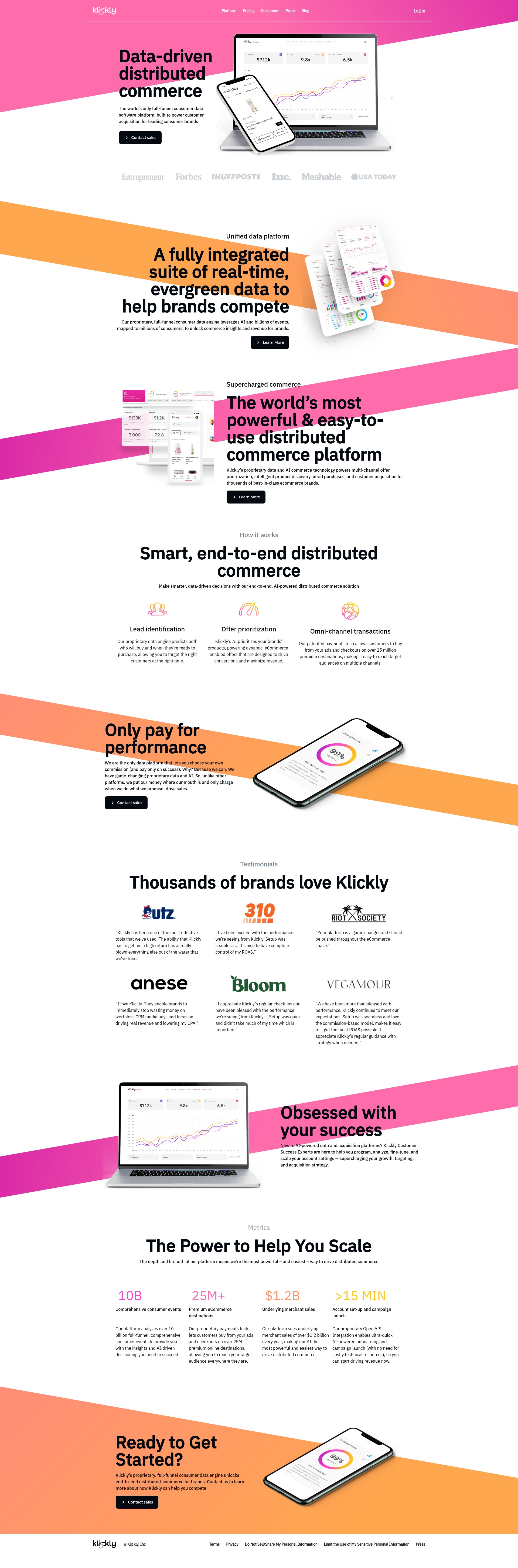 Screenshot of klickly.com