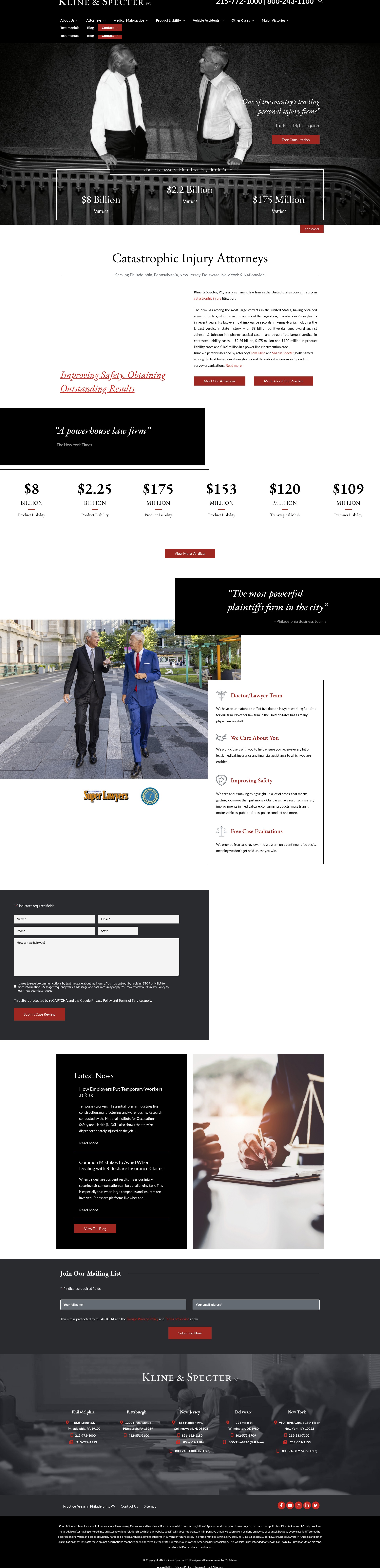 Screenshot of klinespecter.com