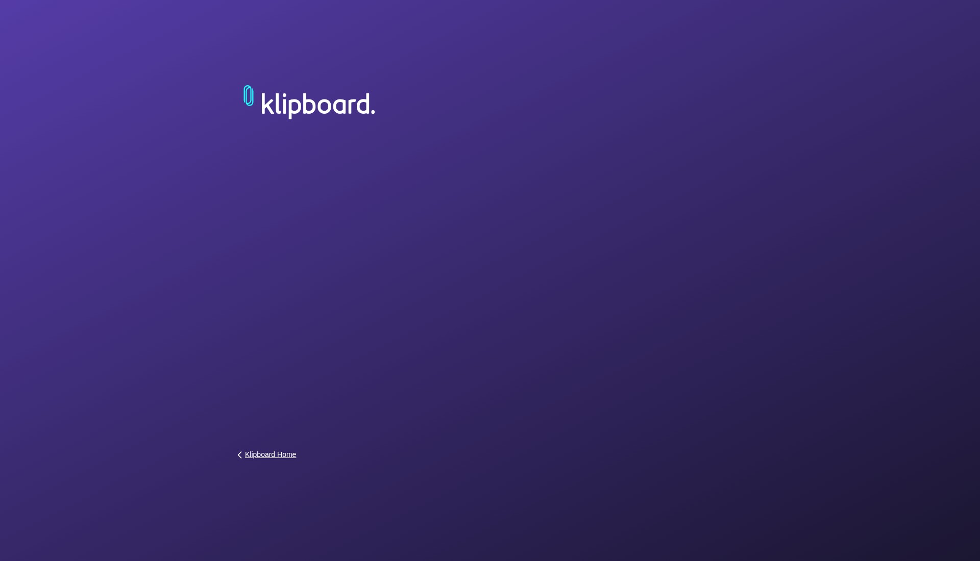 Screenshot of klipboard.io