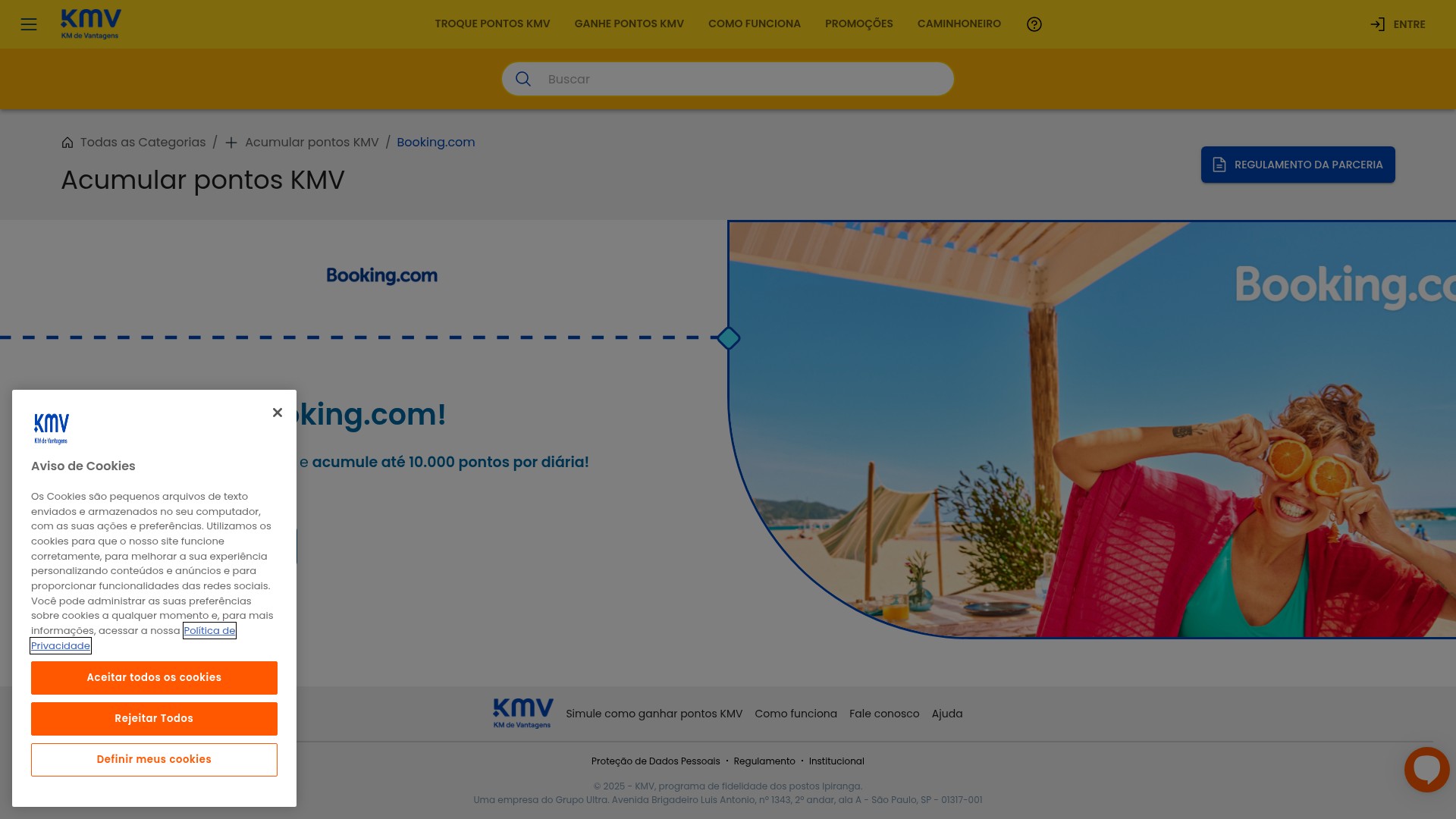 Screenshot of kmdevantagens.com.br