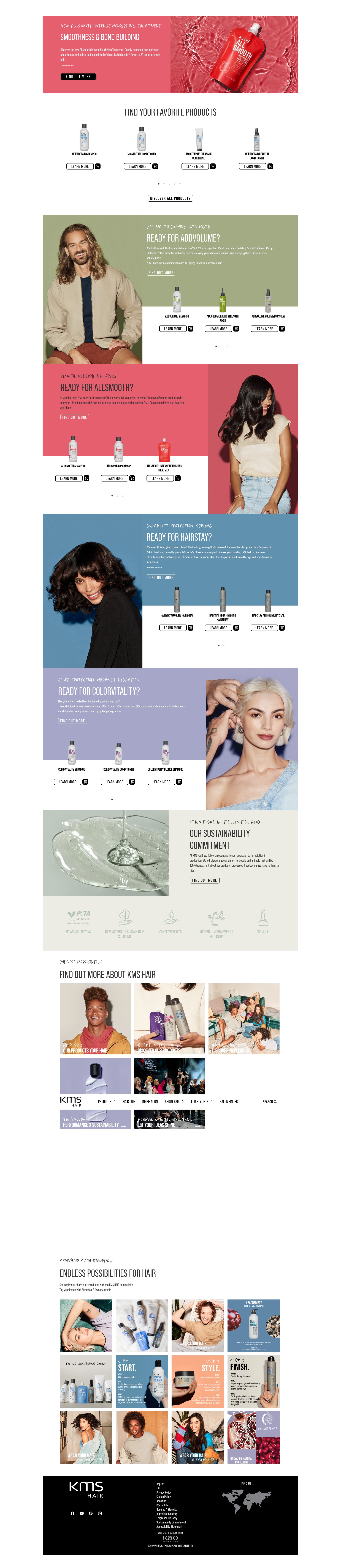 Screenshot of kmshair.com