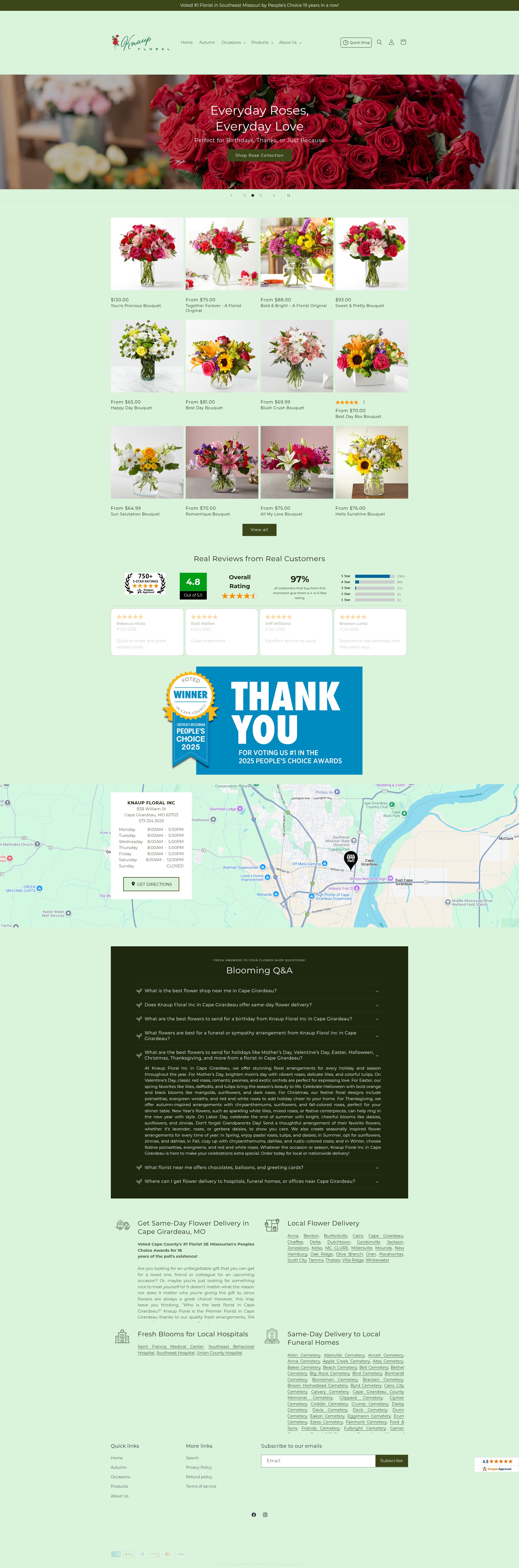 Screenshot of knaupfloral.com