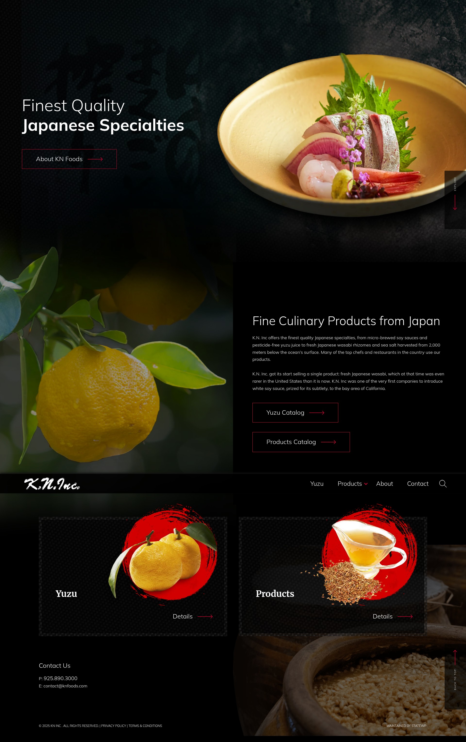 Screenshot of knfoods.com