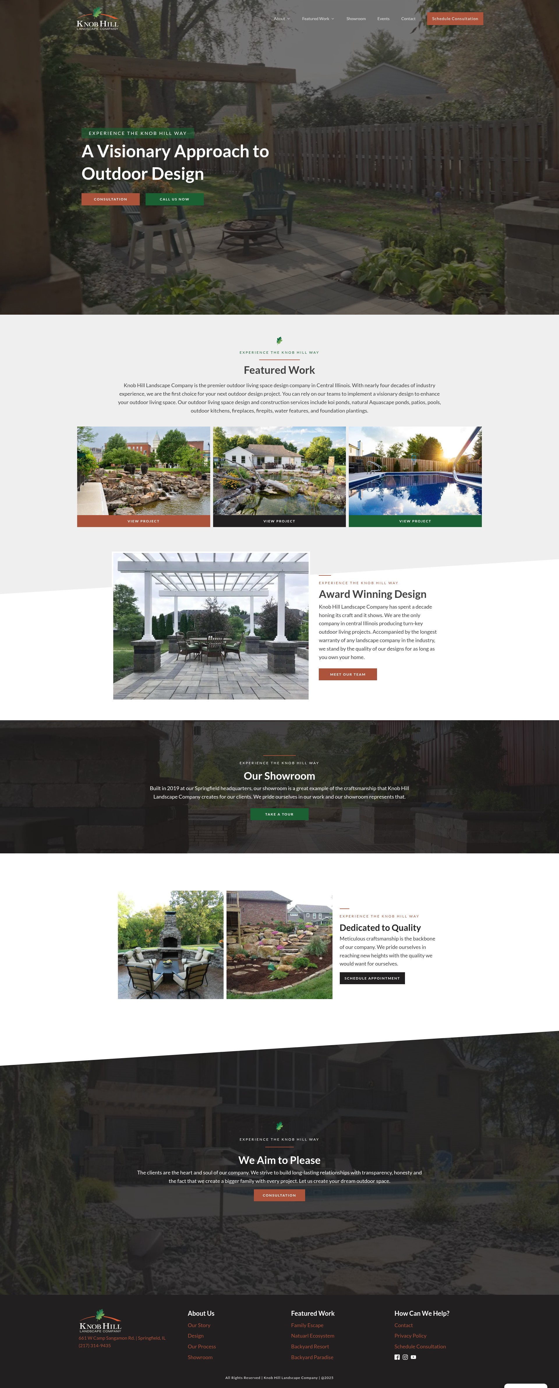 Screenshot of knobhilllandscape.com