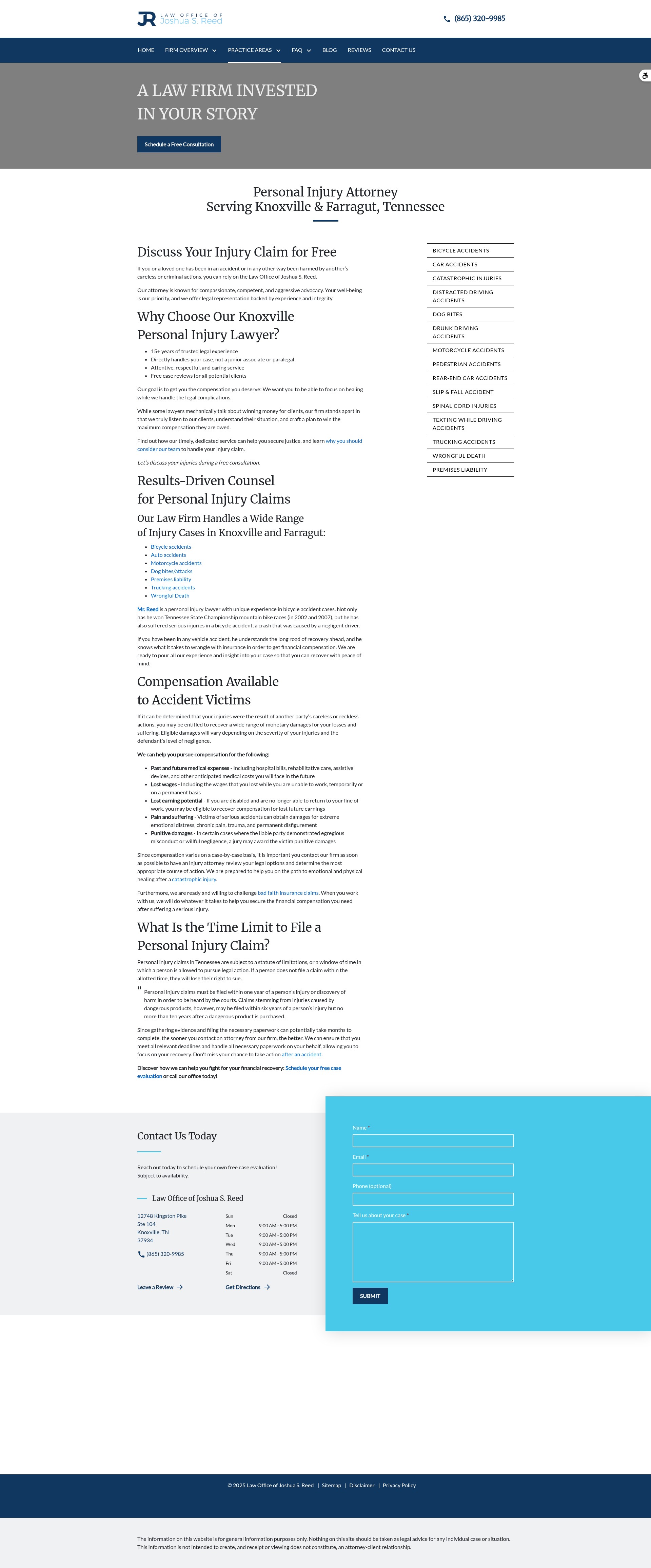 Screenshot of knoxvilletnlaw.com