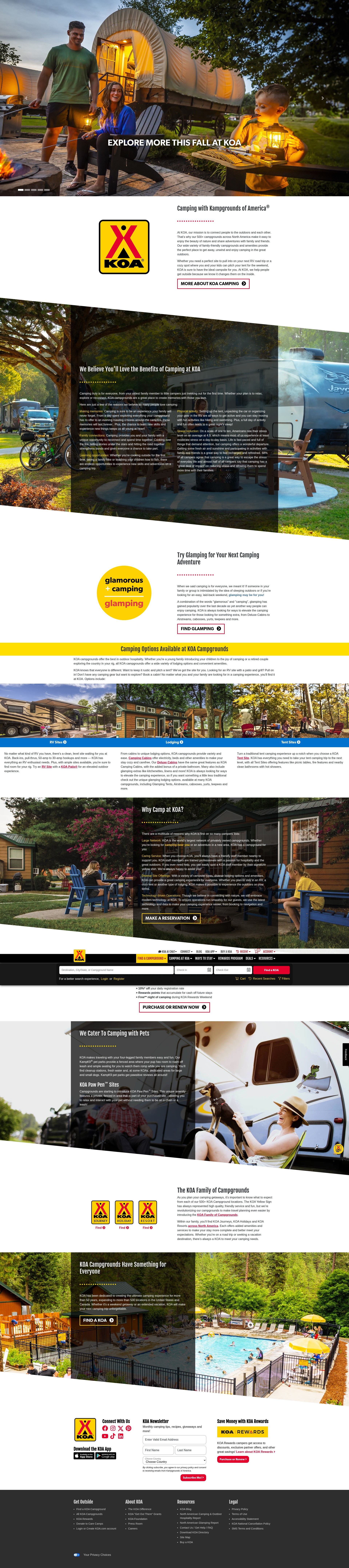 Screenshot of koa.com