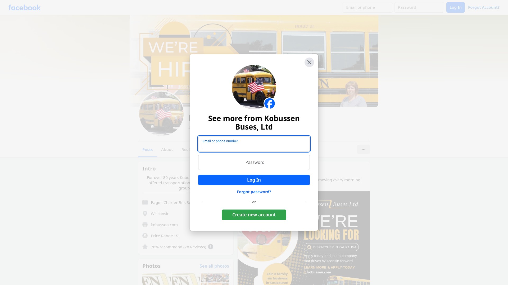Screenshot of kobussen.com