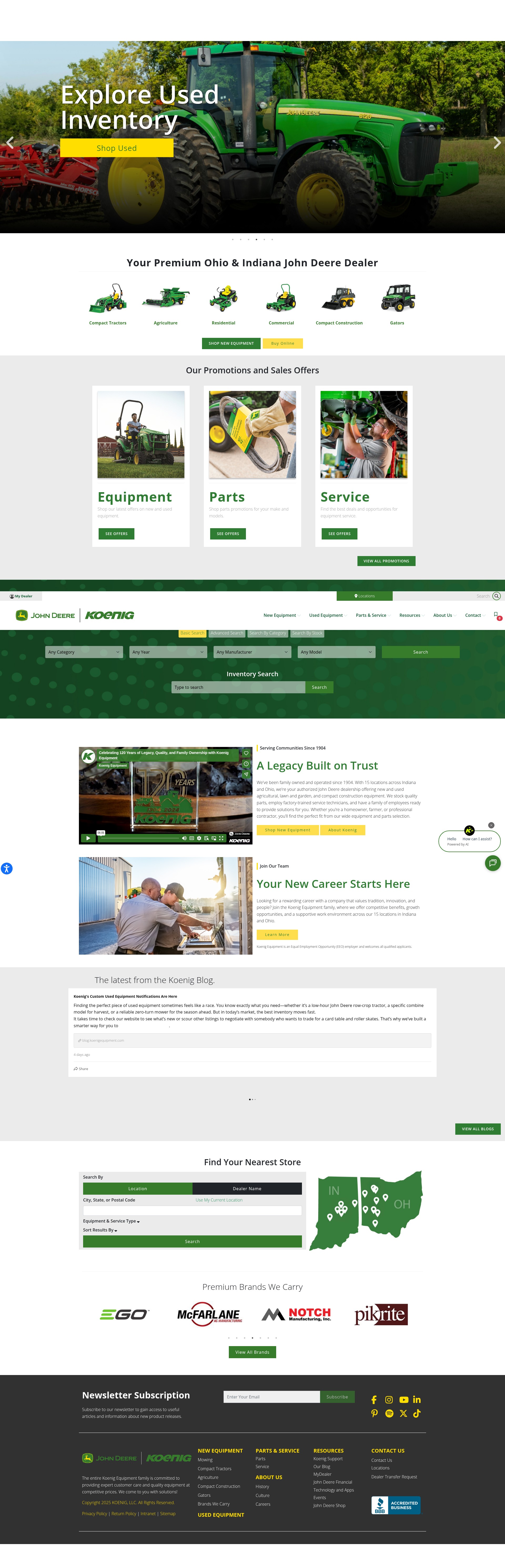 Screenshot of koenigequipment.com