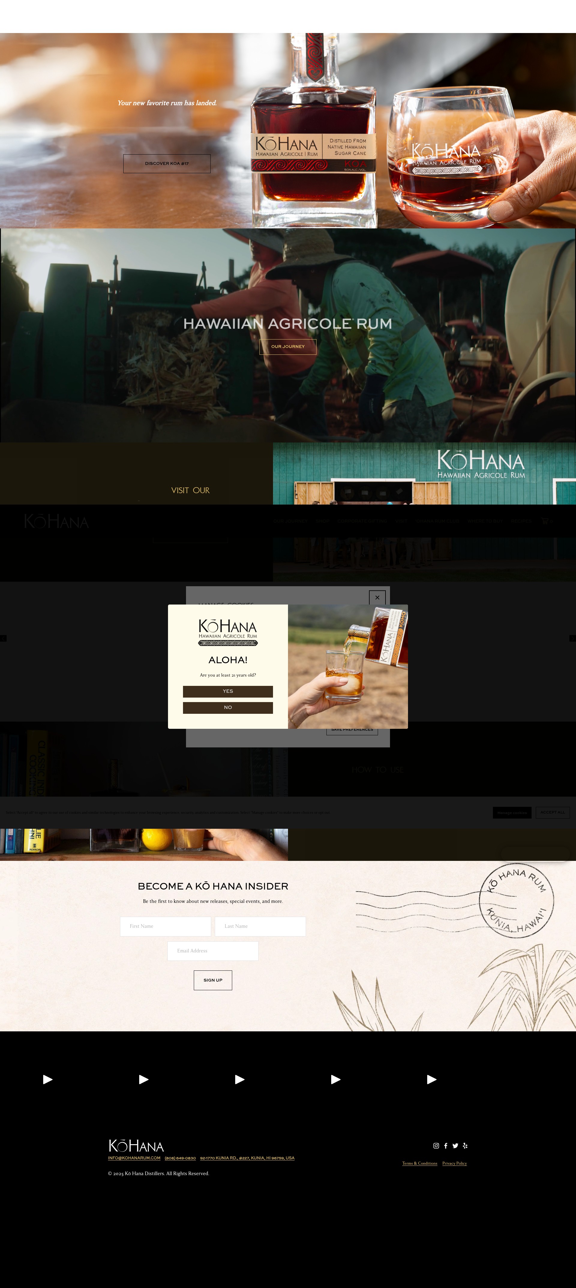 Screenshot of kohanarum.com