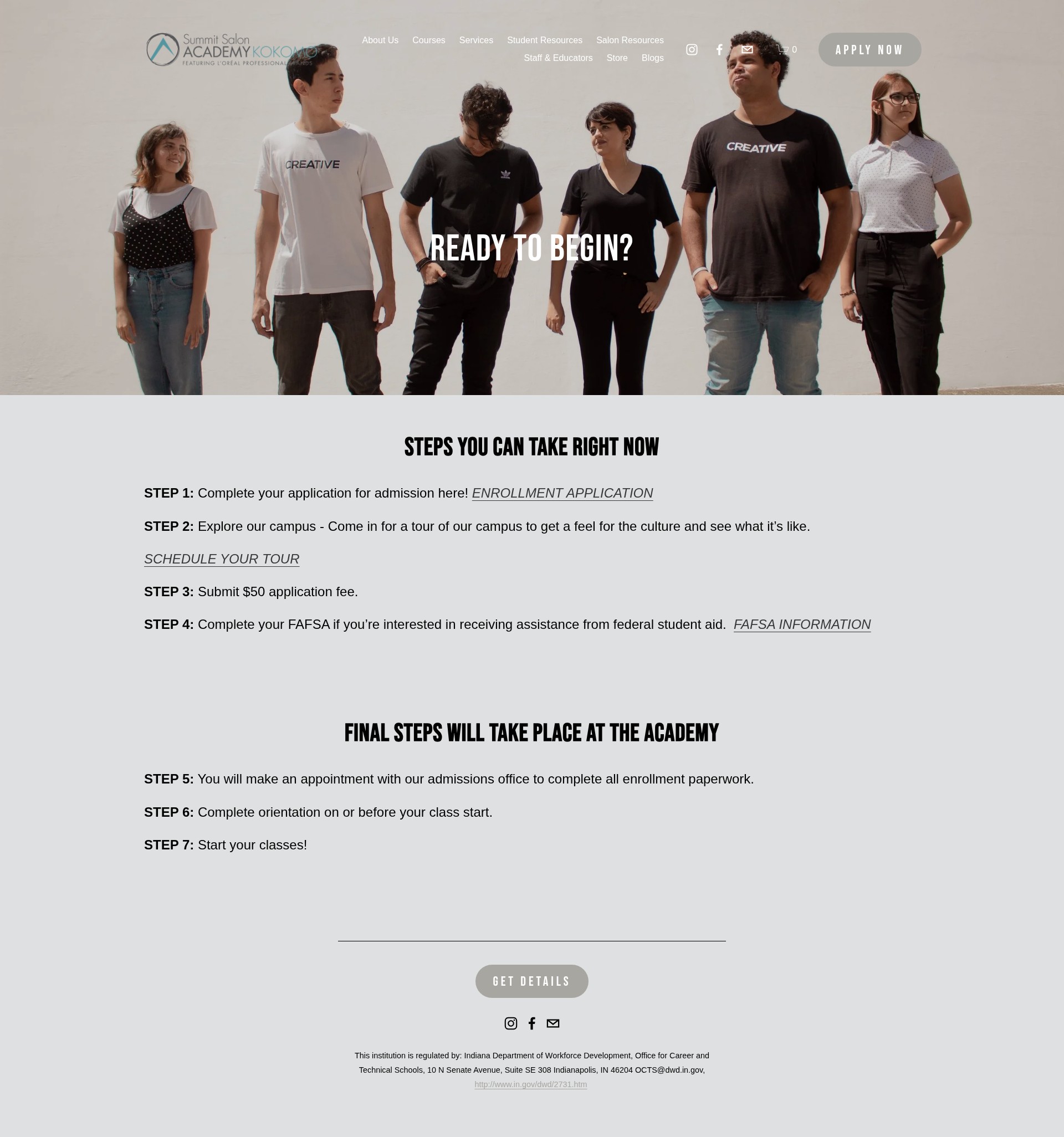 Screenshot of kokomobeautyschool.com