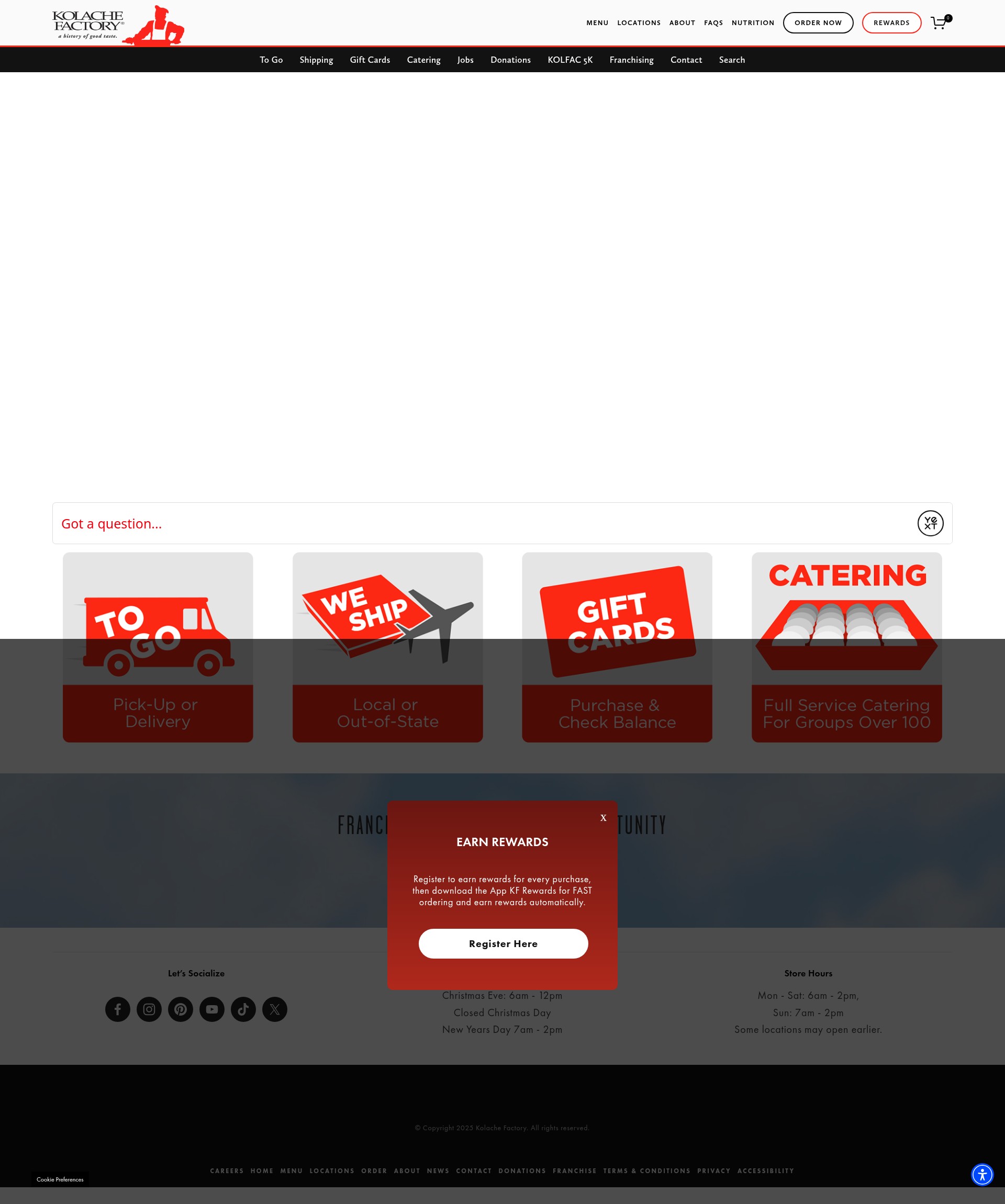 Screenshot of kolachefactory.com