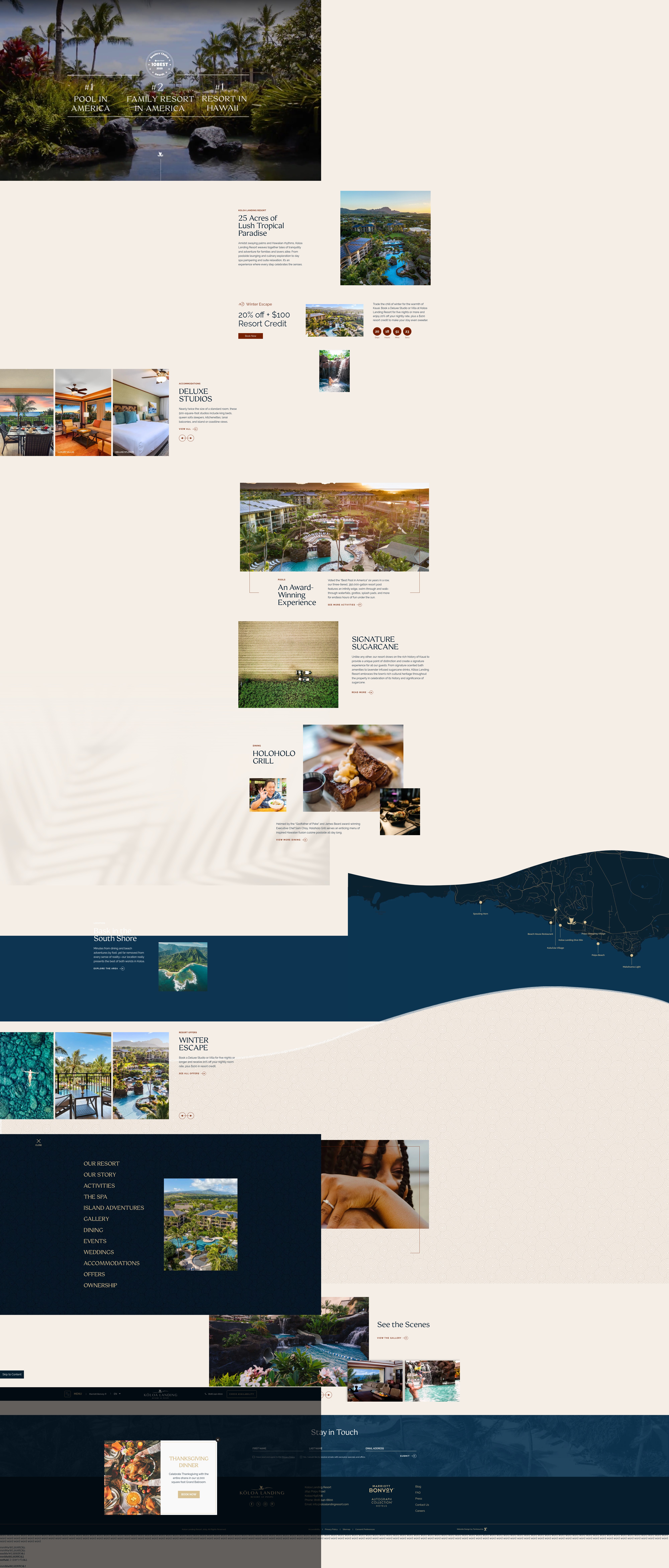 Screenshot of koloalandingresort.com