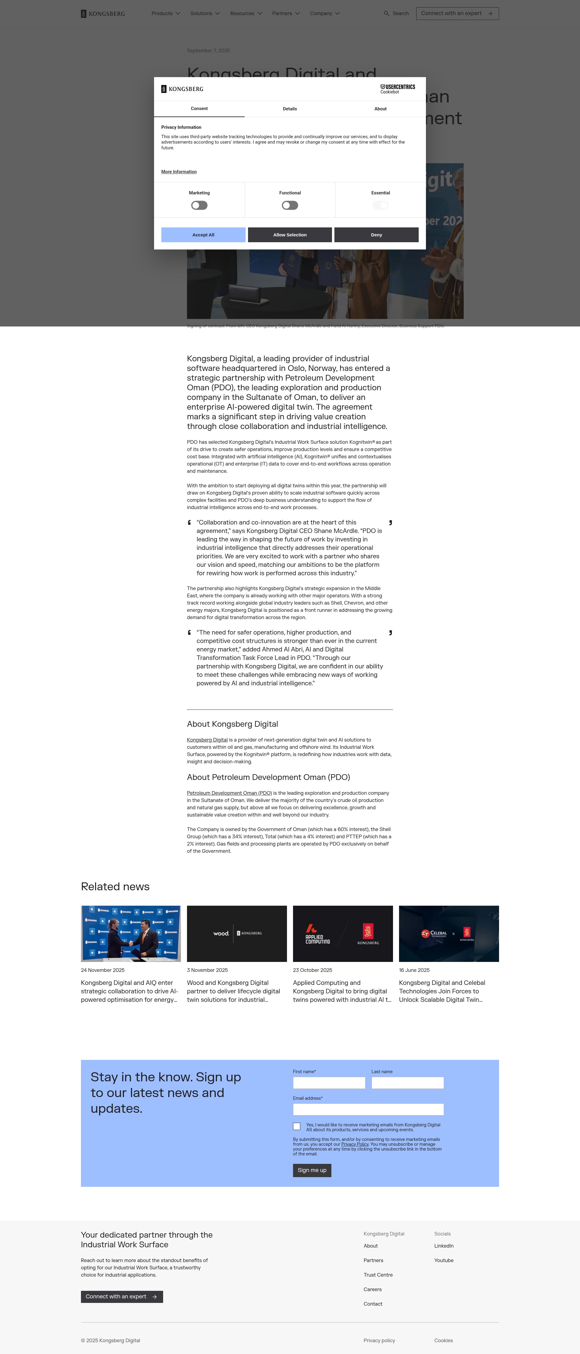 Screenshot of kongsbergdigital.com