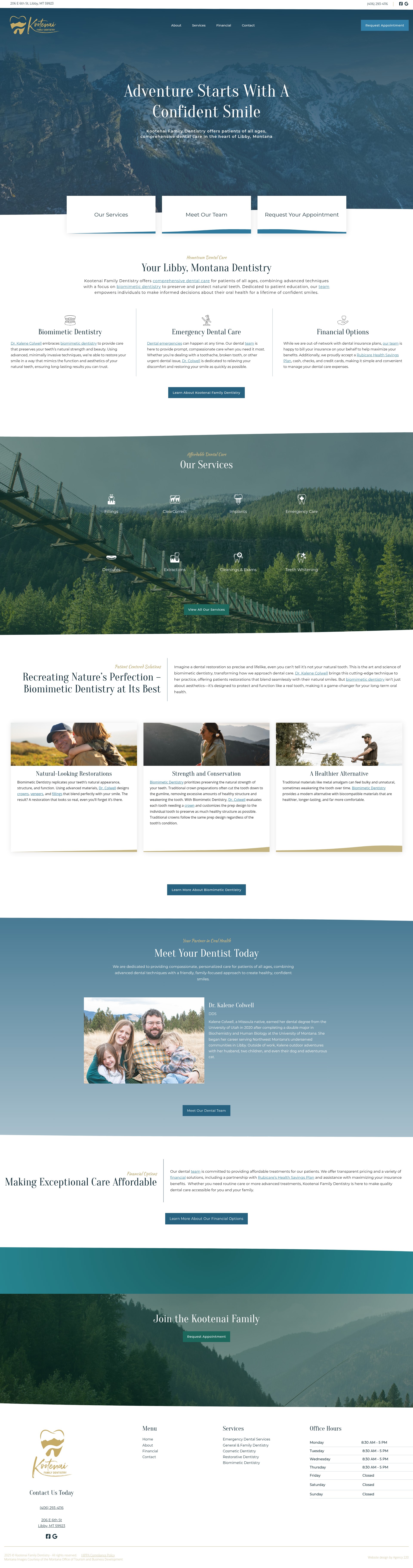 Screenshot of kootenaidentistry.com
