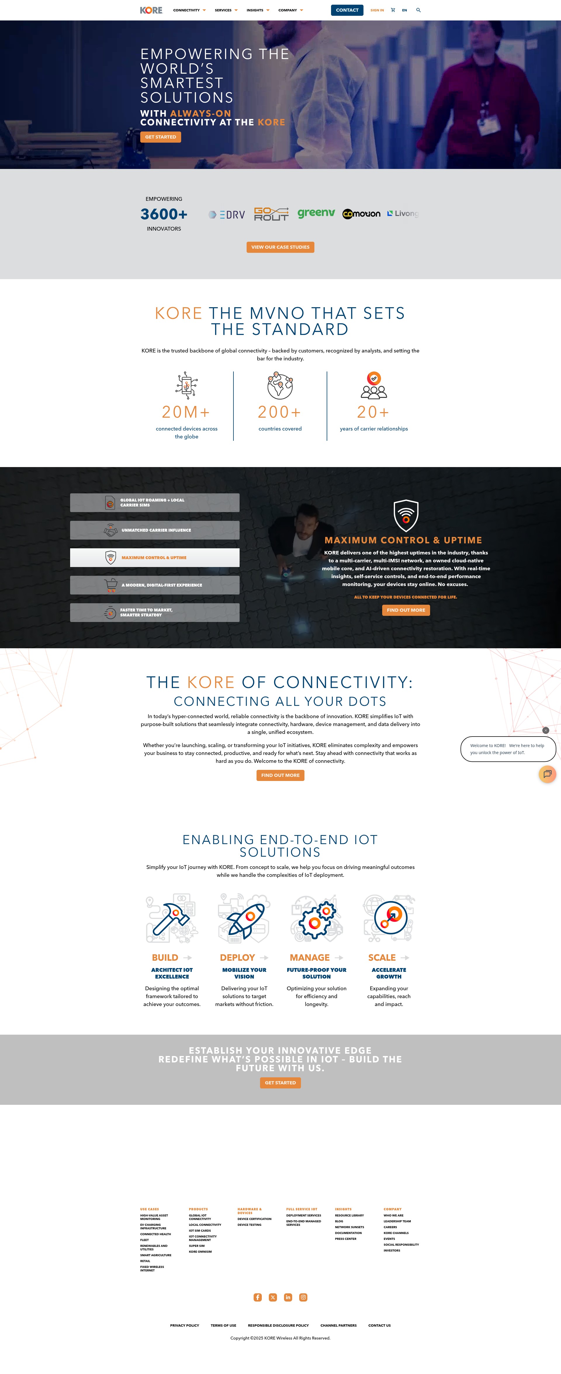 Screenshot of korewireless.com
