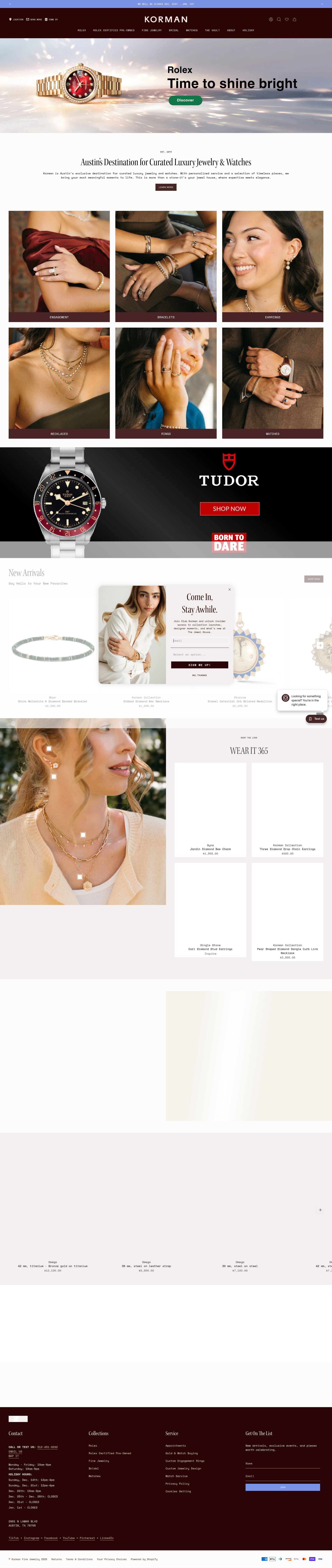 Screenshot of kormanjewelhouse.com