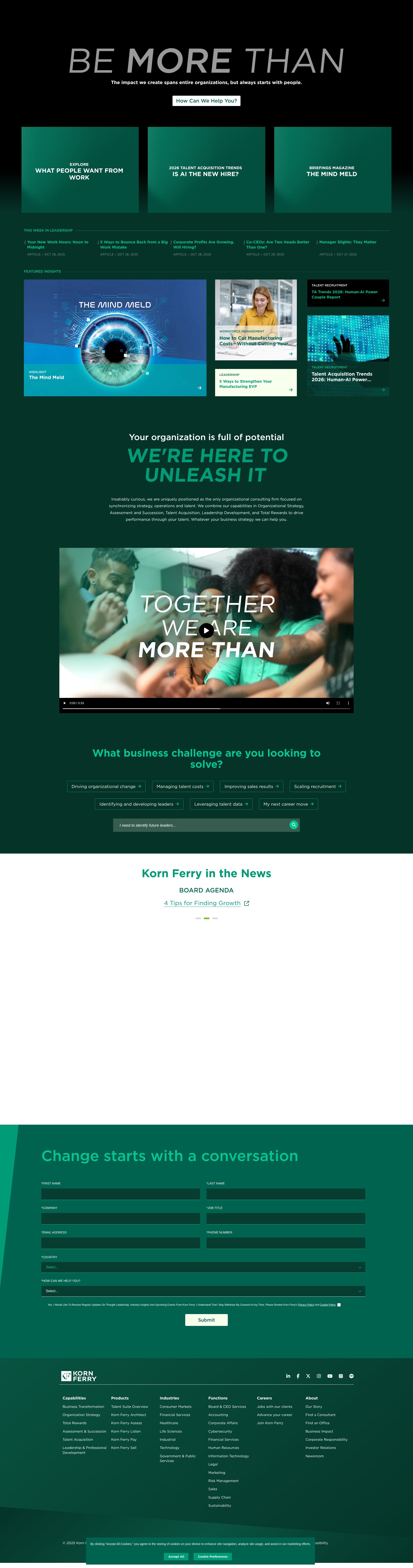 Screenshot of kornferry.com