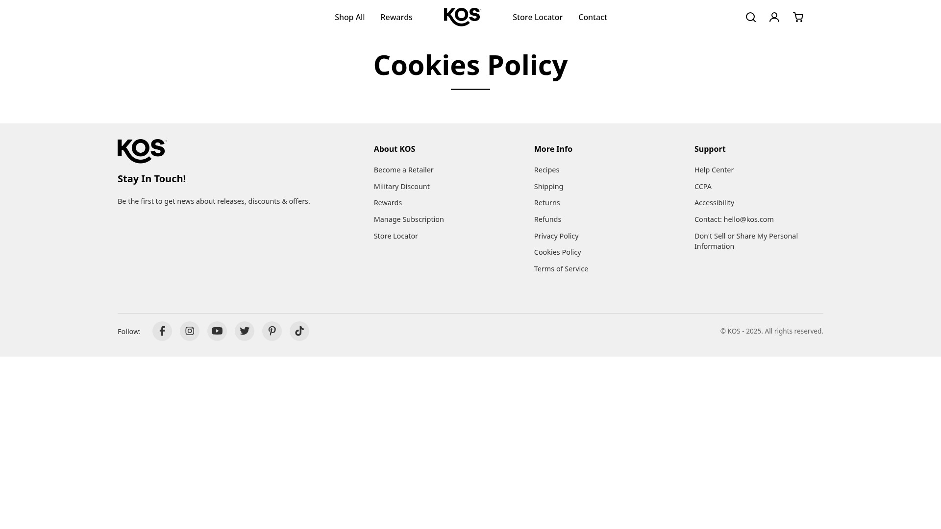 Screenshot of kos.com