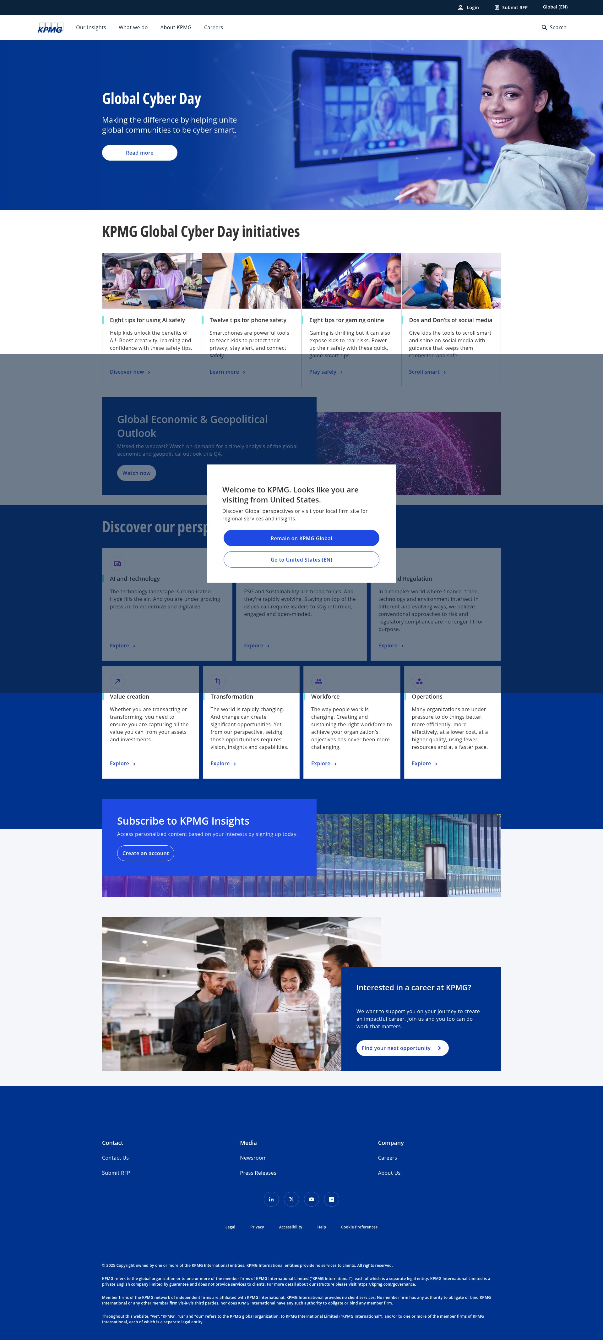 Screenshot of kpmg.com