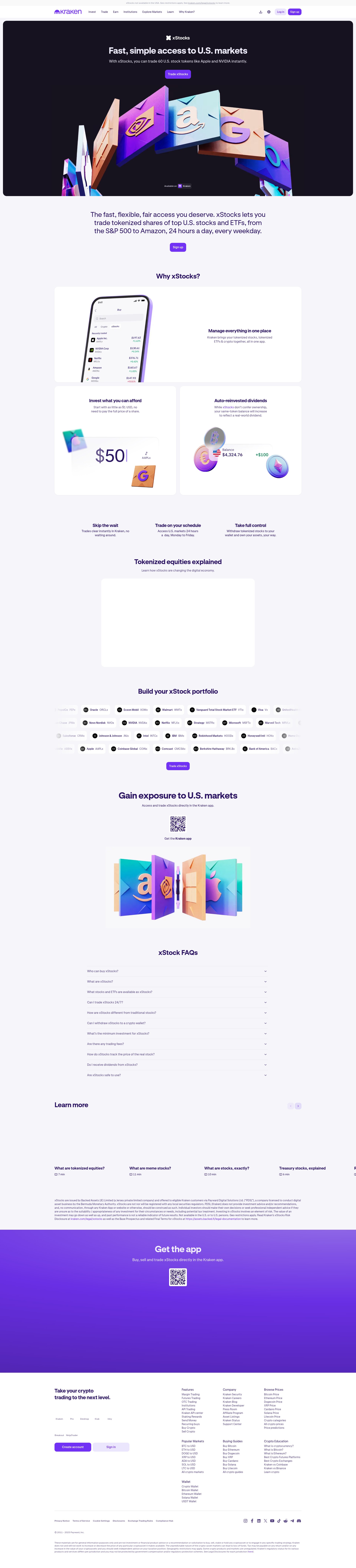 Screenshot of kraken.com
