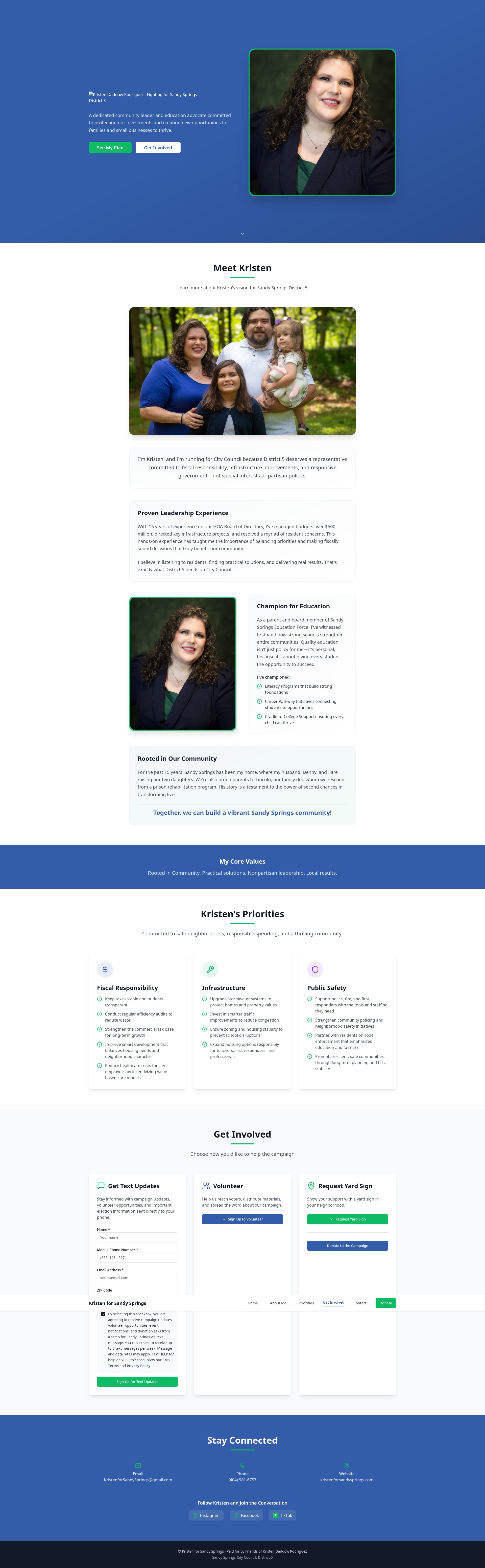 Screenshot of kristenforsandysprings.com